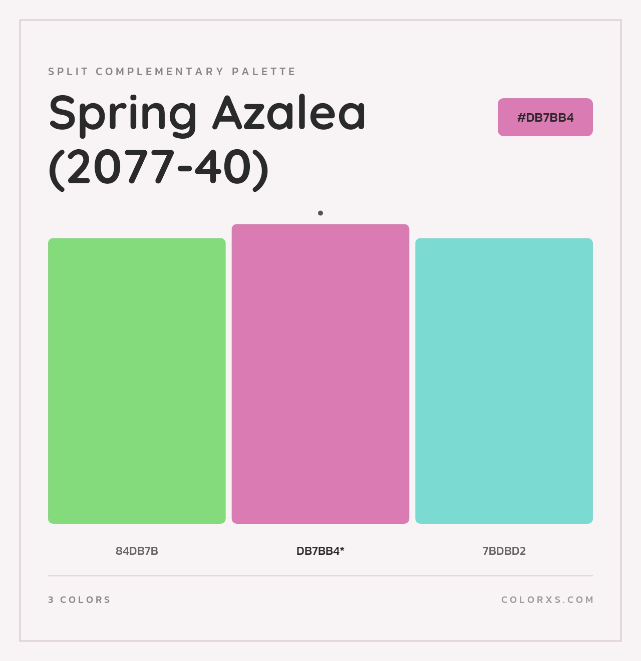 Spring Azalea (2077-40) - Split-Complementary Color Palette