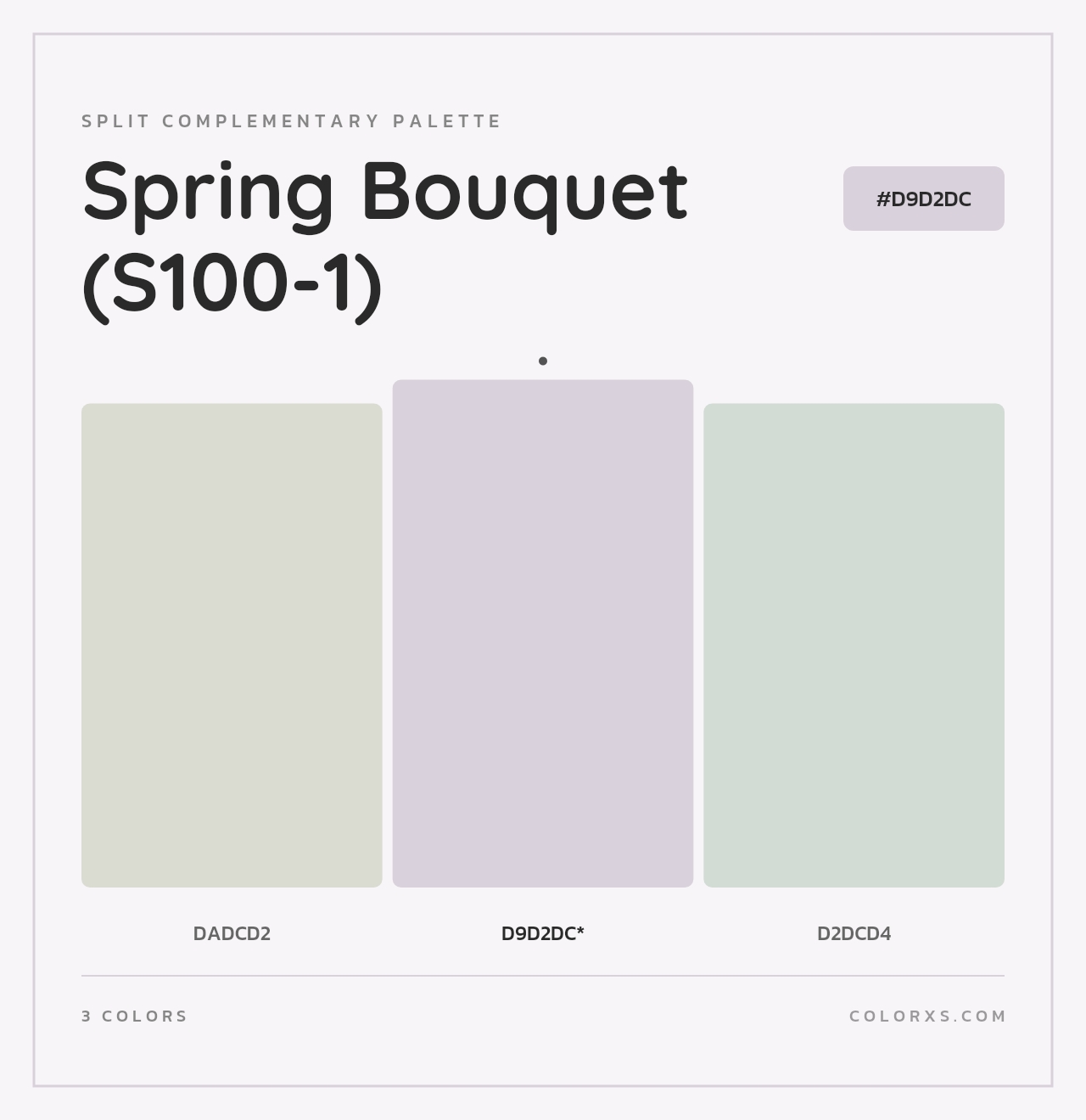 Spring Bouquet (S100-1) - Split-Complementary Color Palette