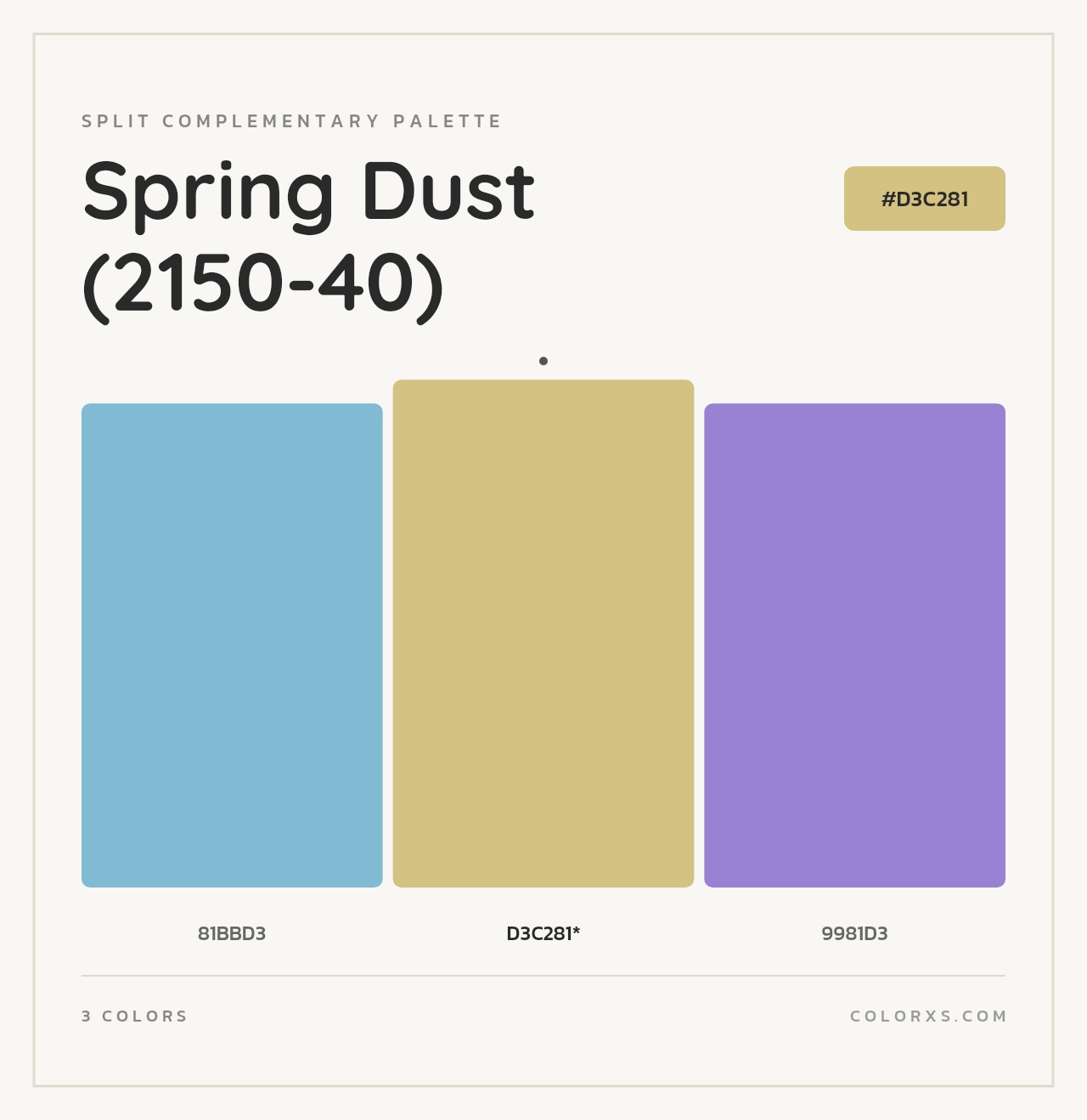 Spring Dust (2150-40) - Split-Complementary Color Palette