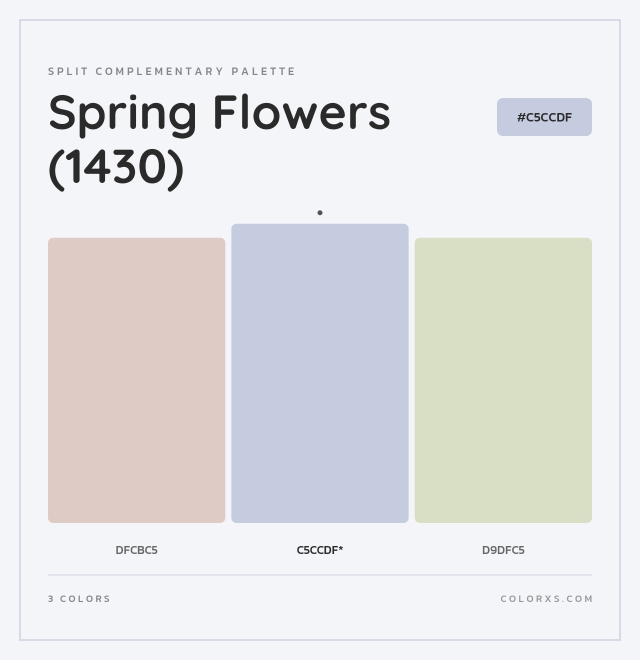 Spring Flowers (1430) - Split-Complementary Color Palette