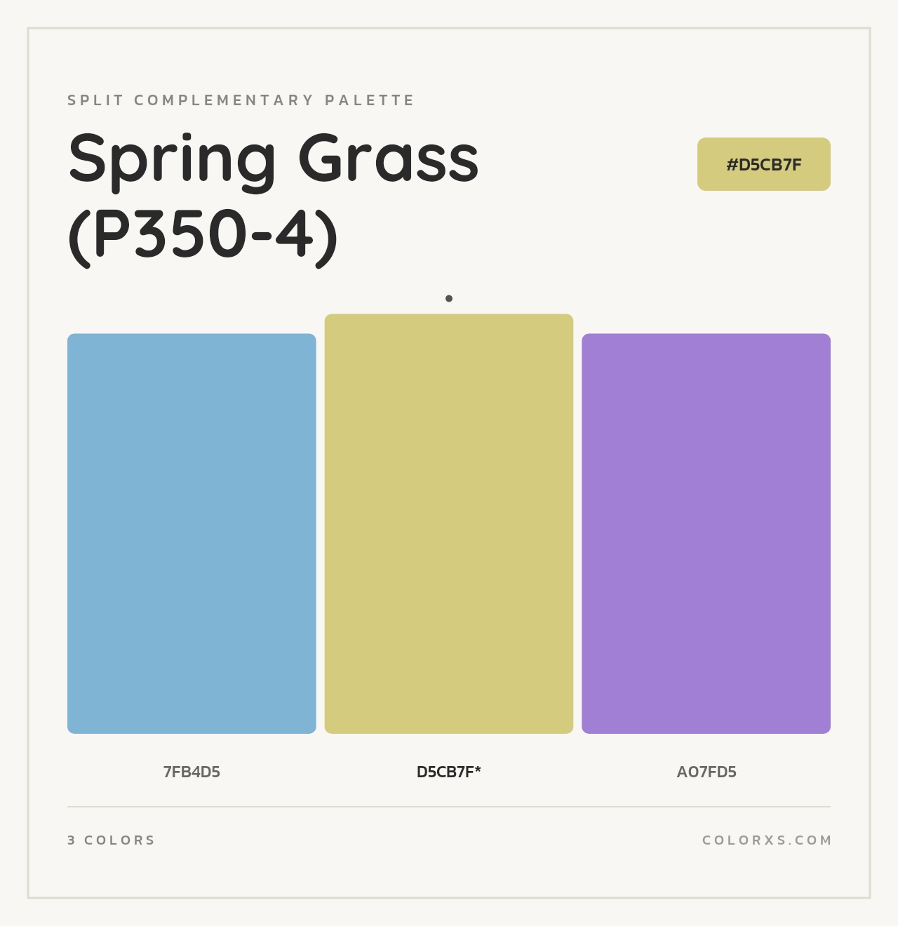 Spring Grass (P350-4) - Split-Complementary Color Palette