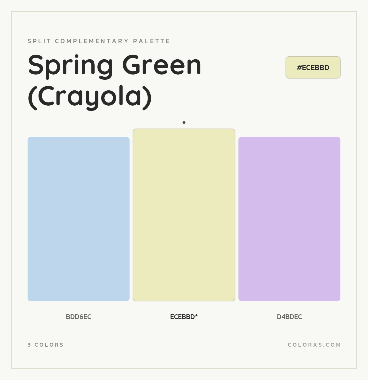 Spring Green (Crayola) - Split-Complementary Color Palette