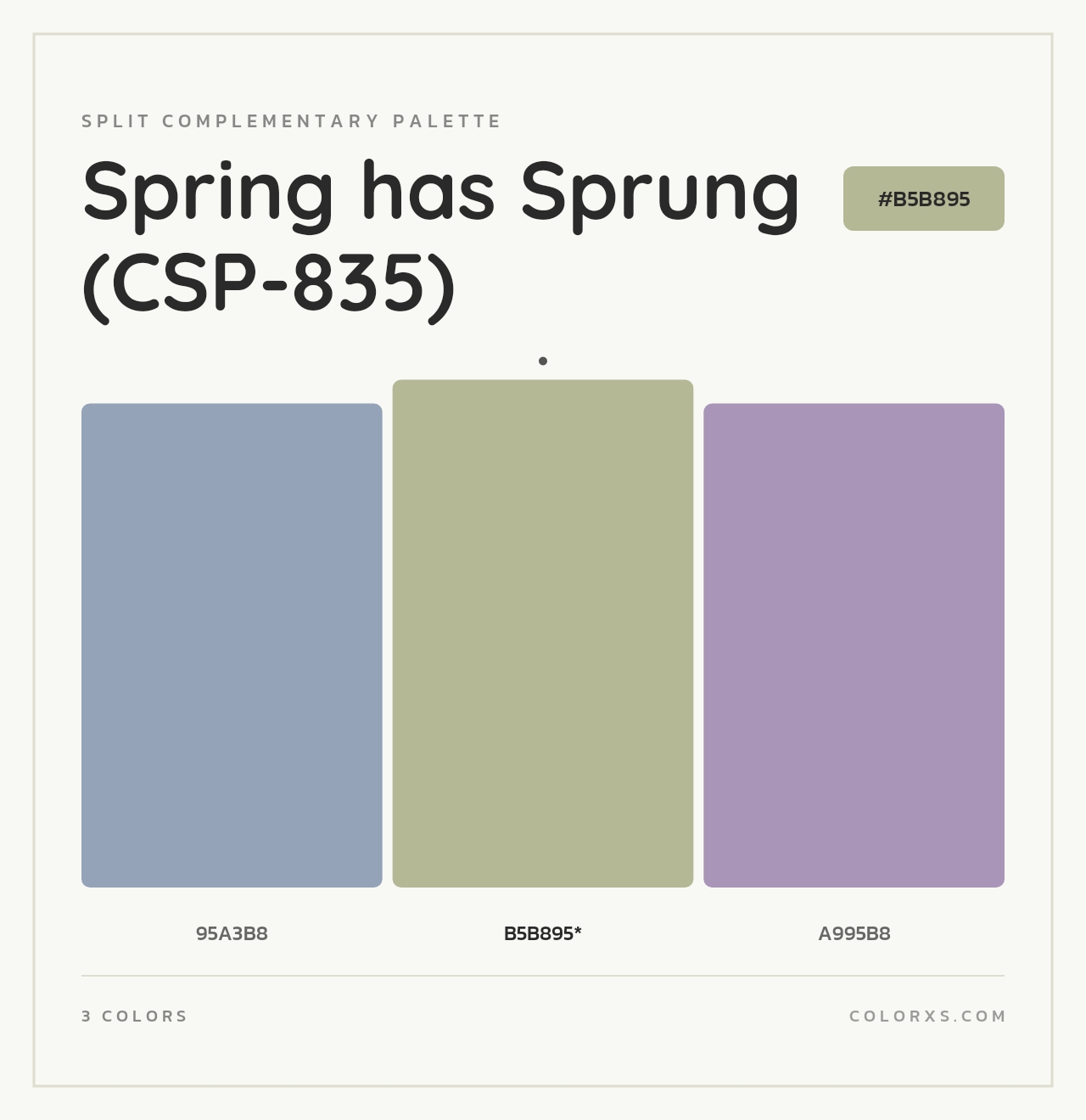 Spring has Sprung (CSP-835) - Split-Complementary Color Palette