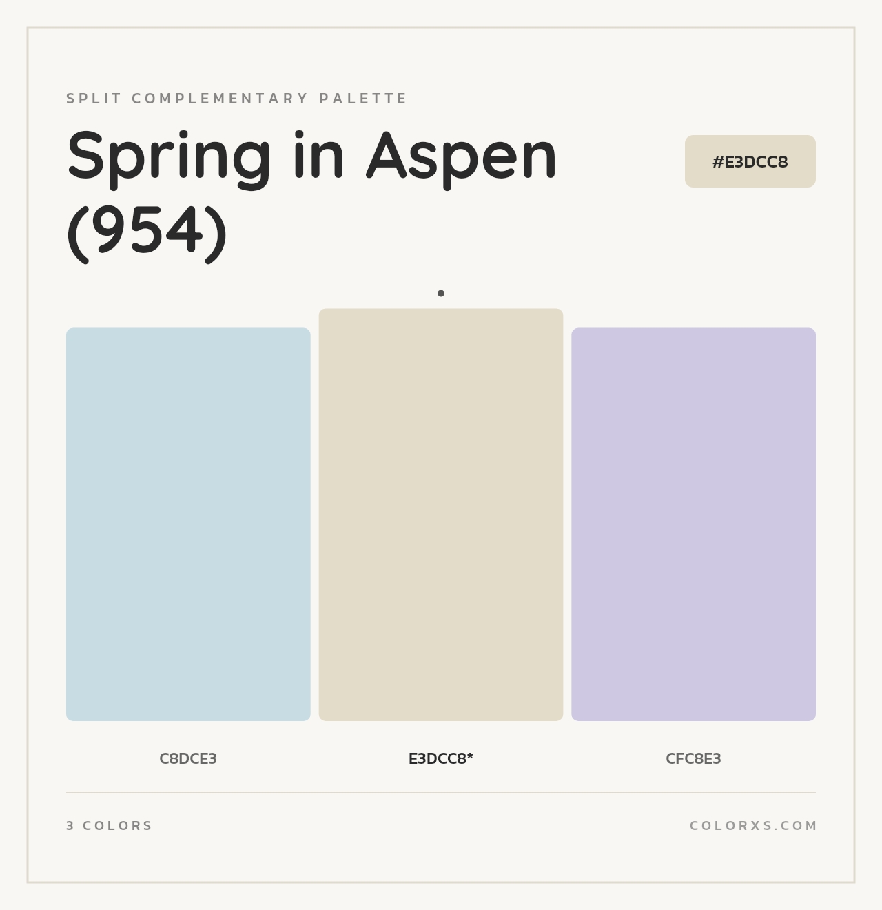 Spring in Aspen (954) - Split-Complementary Color Palette