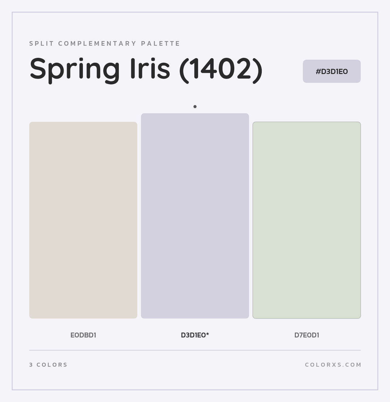Spring Iris (1402) - Split-Complementary Color Palette