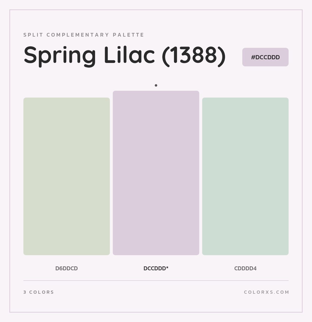 Spring Lilac (1388) - Split-Complementary Color Palette