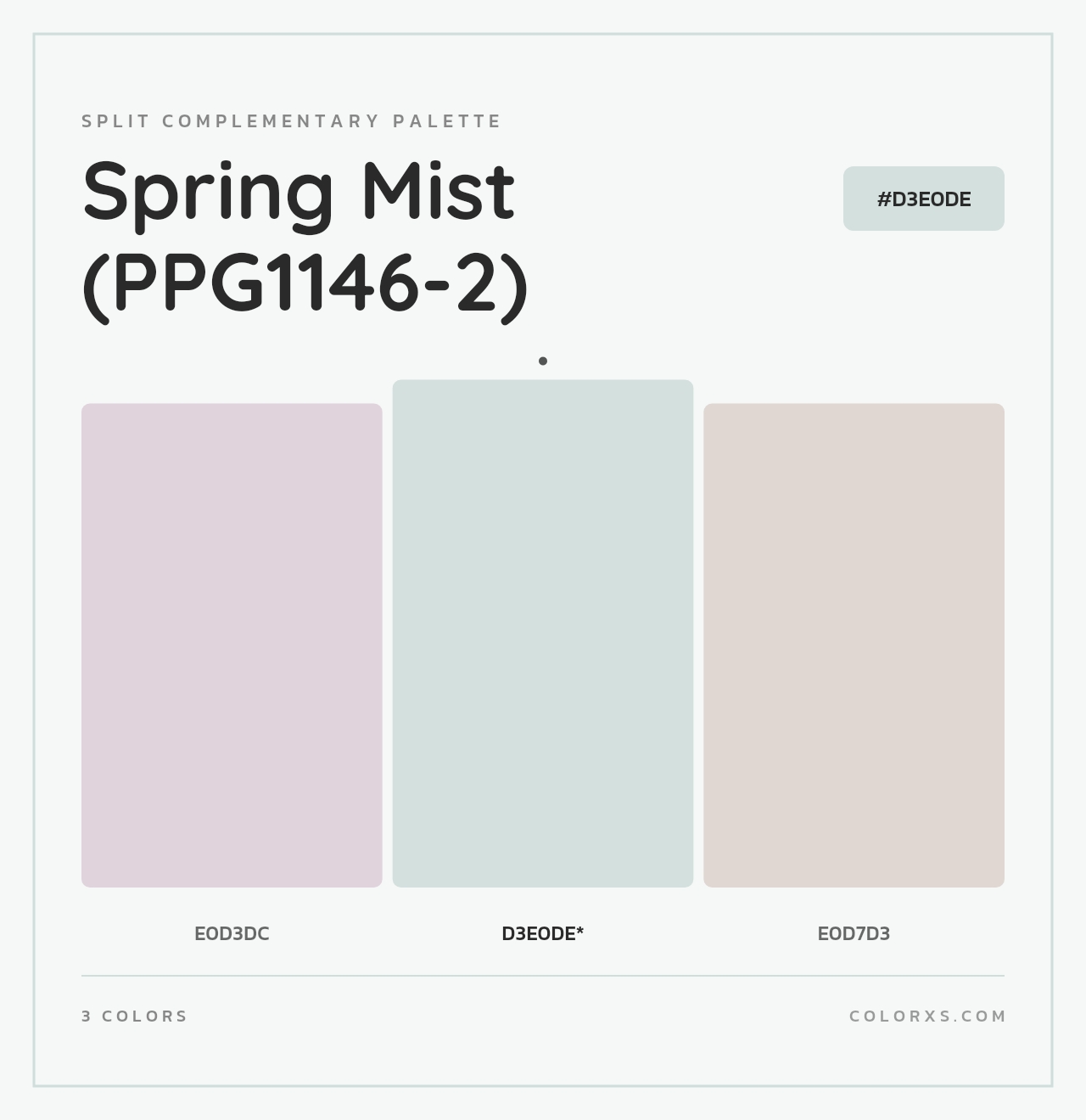 Spring Mist (PPG1146-2) - Split-Complementary Color Palette