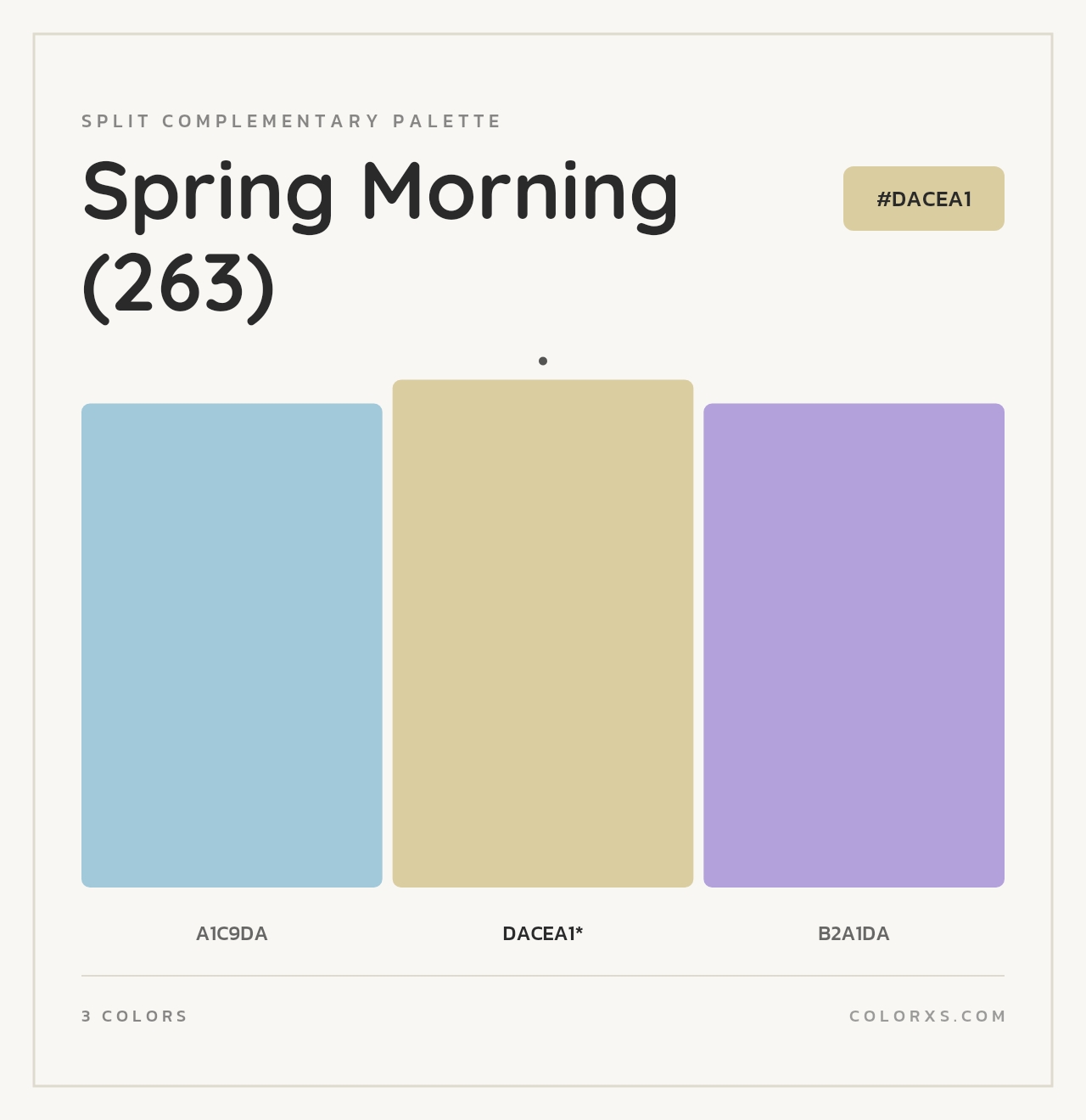 Spring Morning (263) - Split-Complementary Color Palette