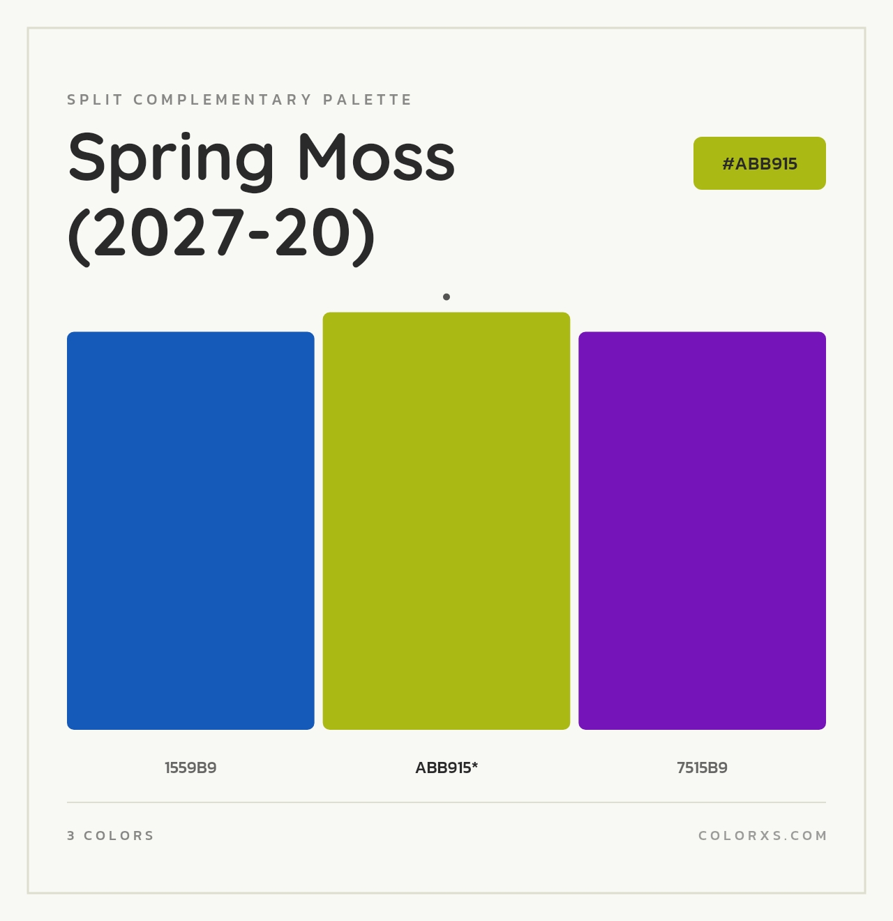 Spring Moss (2027-20) - Split-Complementary Color Palette