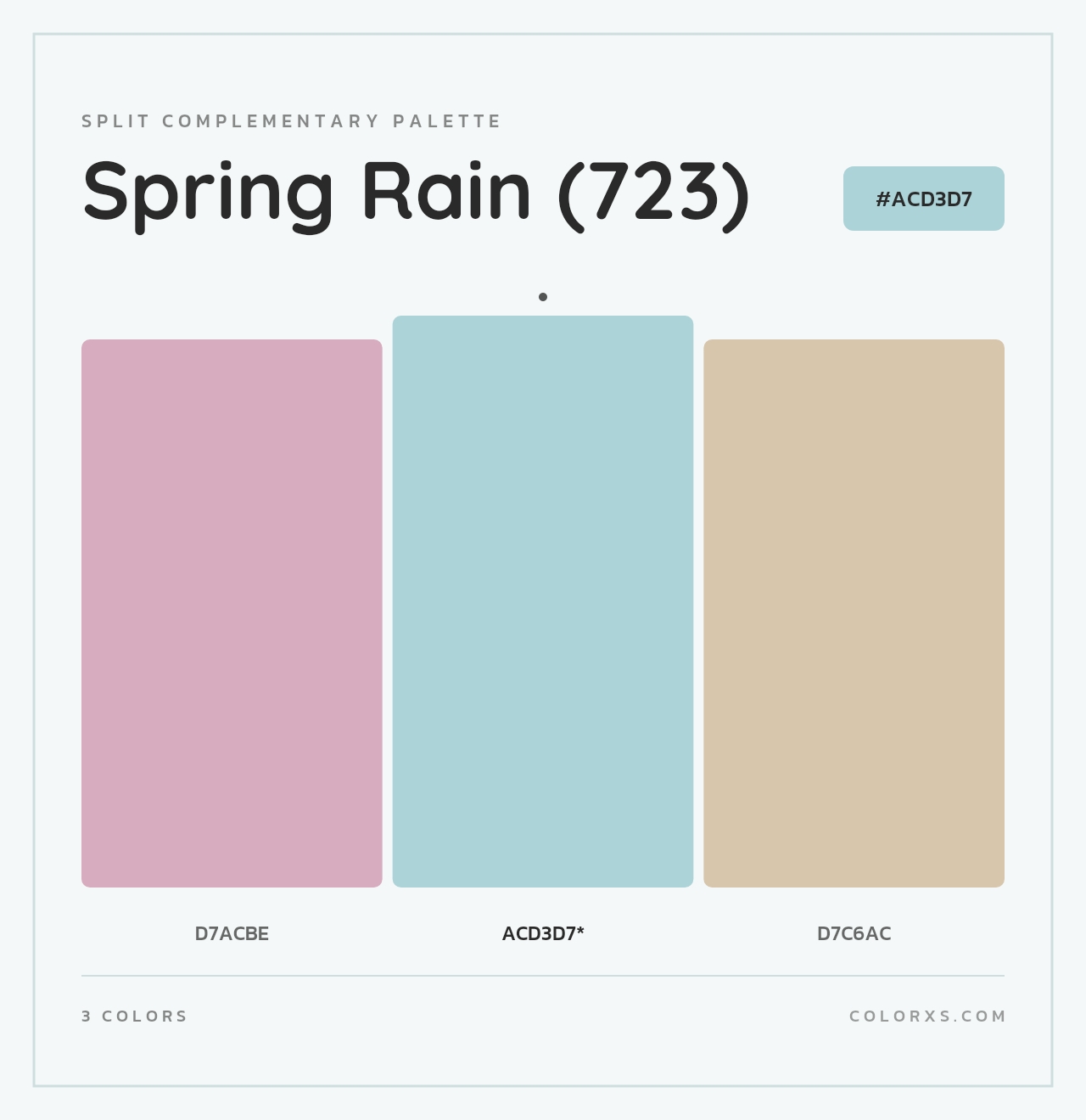 Spring Rain (723) - Split-Complementary Color Palette