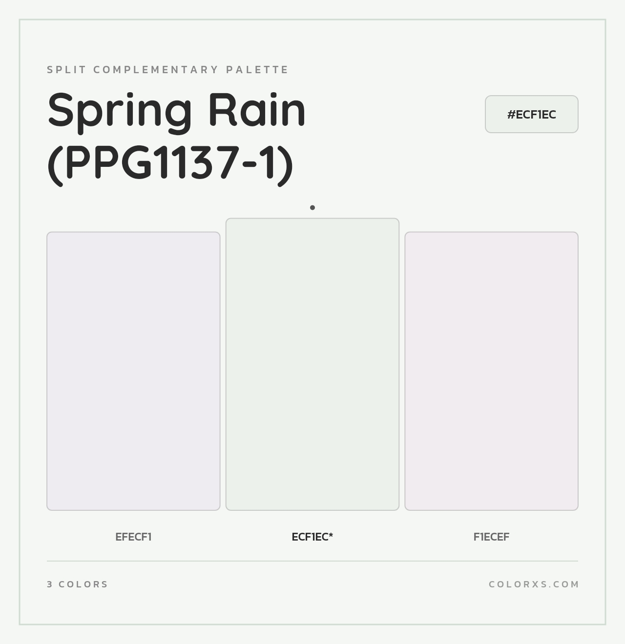 Spring Rain (PPG1137-1) - Split-Complementary Color Palette