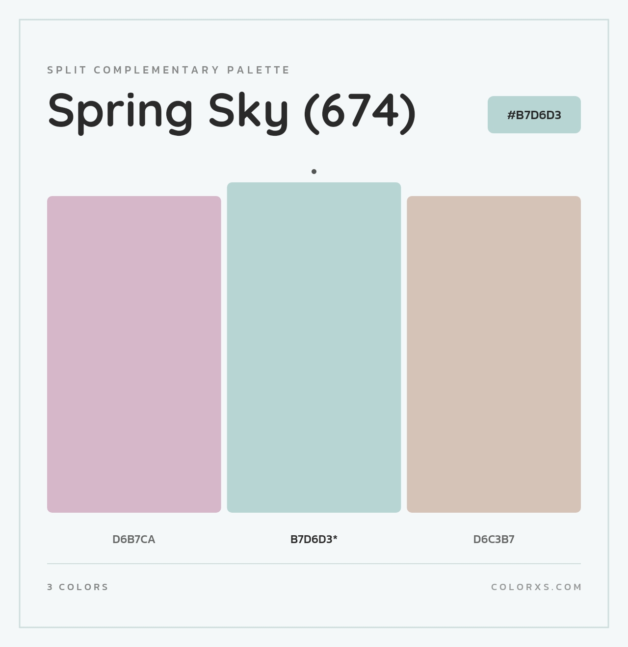 Spring Sky (674) - Split-Complementary Color Palette