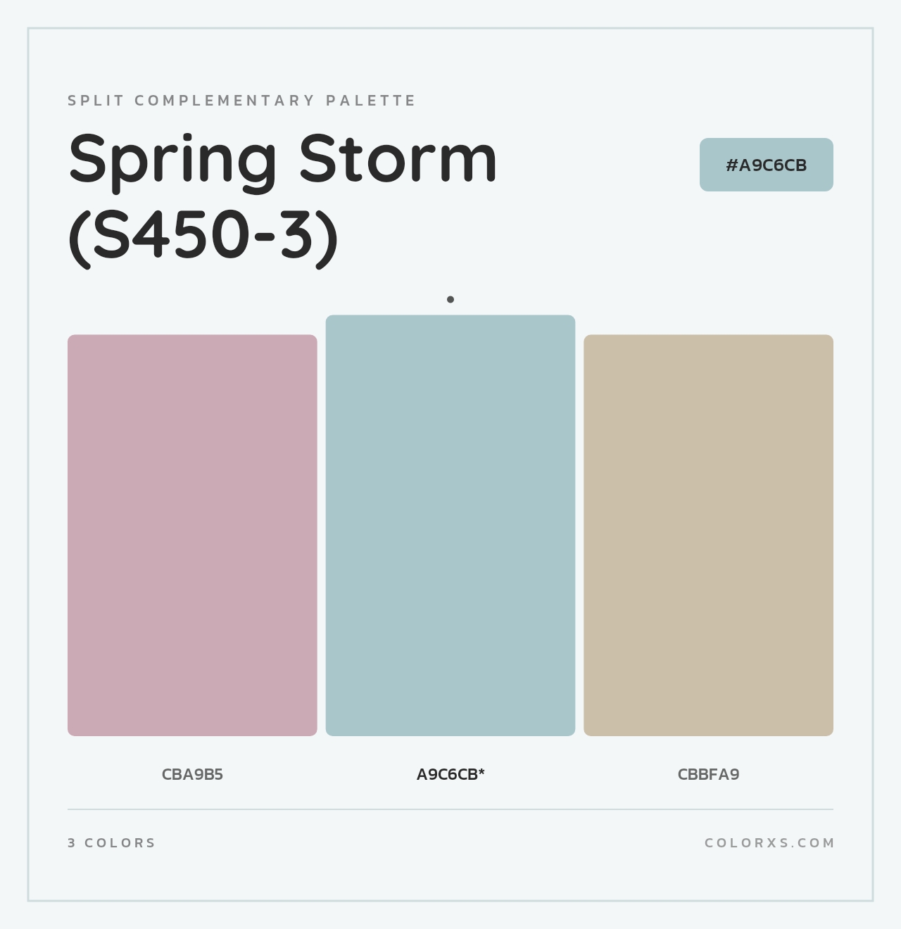 Spring Storm (S450-3) - Split-Complementary Color Palette