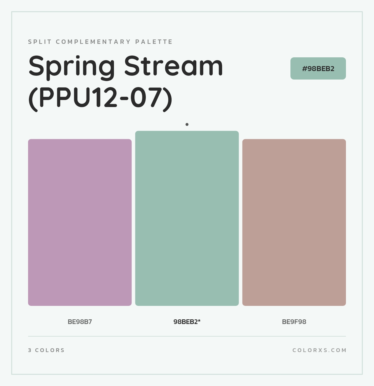 Spring Stream (PPU12-07) - Split-Complementary Color Palette