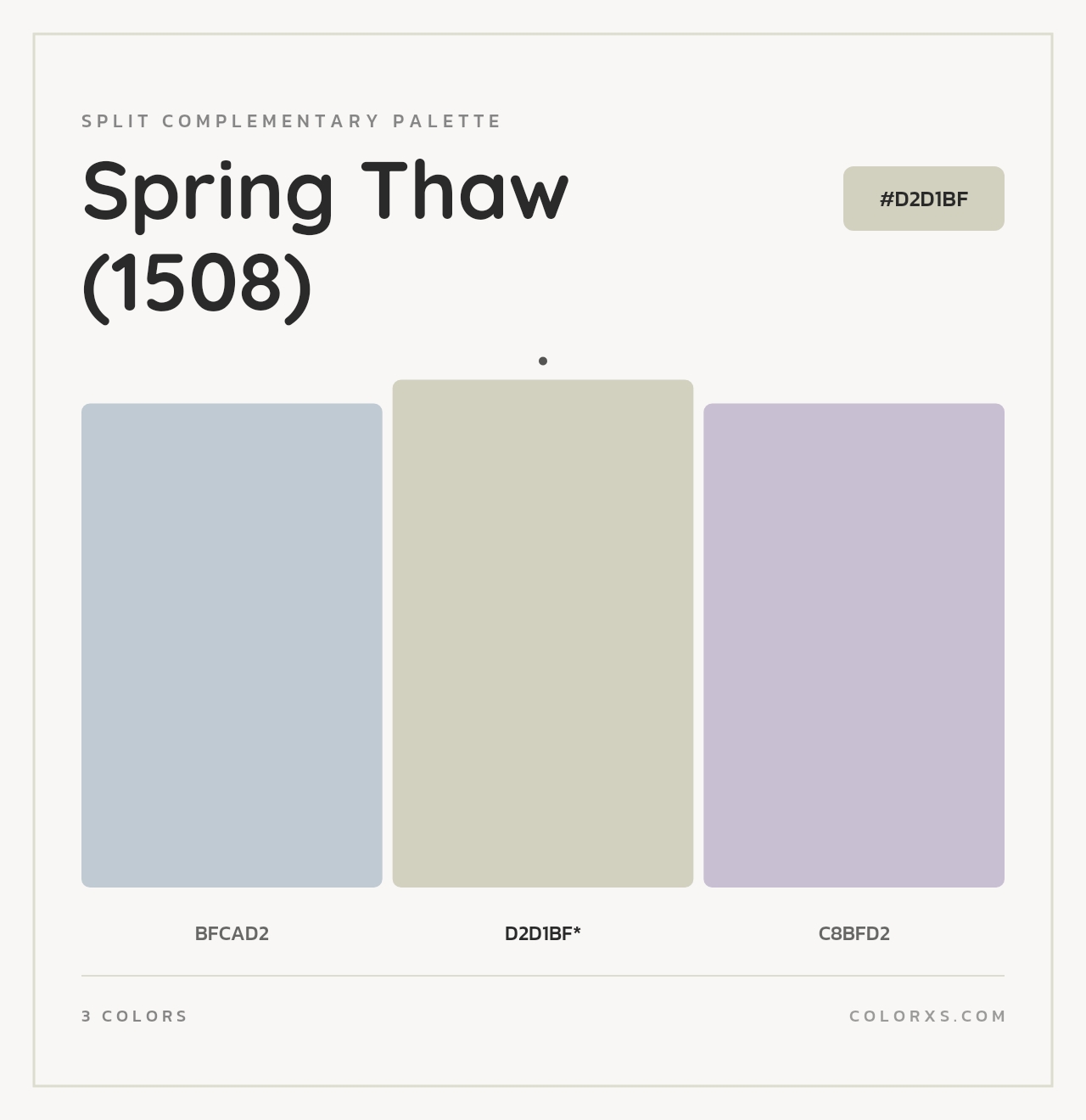 Spring Thaw (1508) - Split-Complementary Color Palette