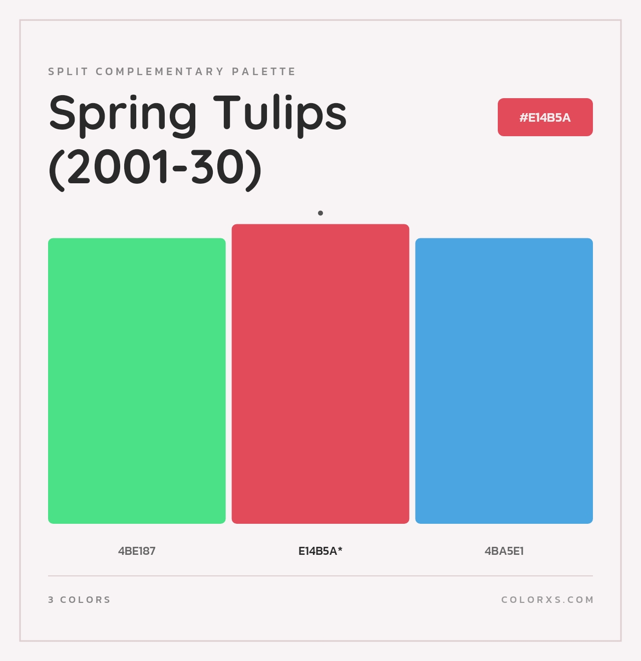 Spring Tulips (2001-30) - Split-Complementary Color Palette