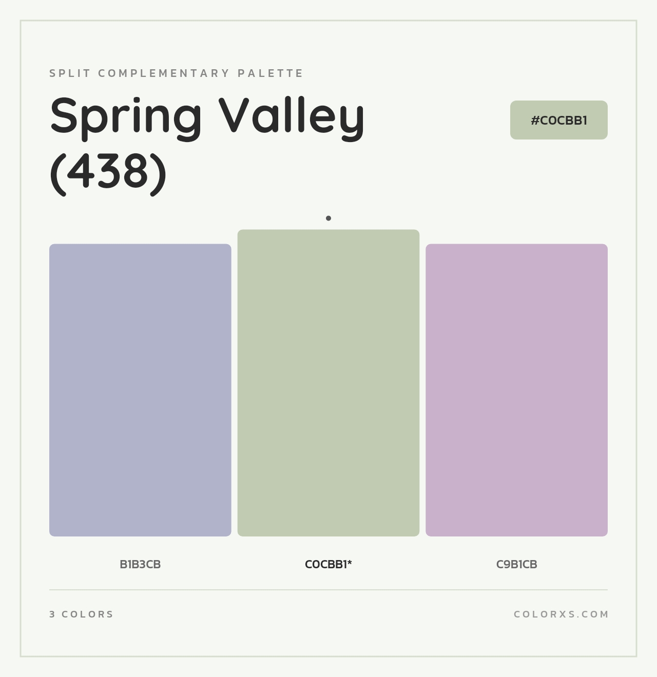 Spring Valley (438) - Split-Complementary Color Palette