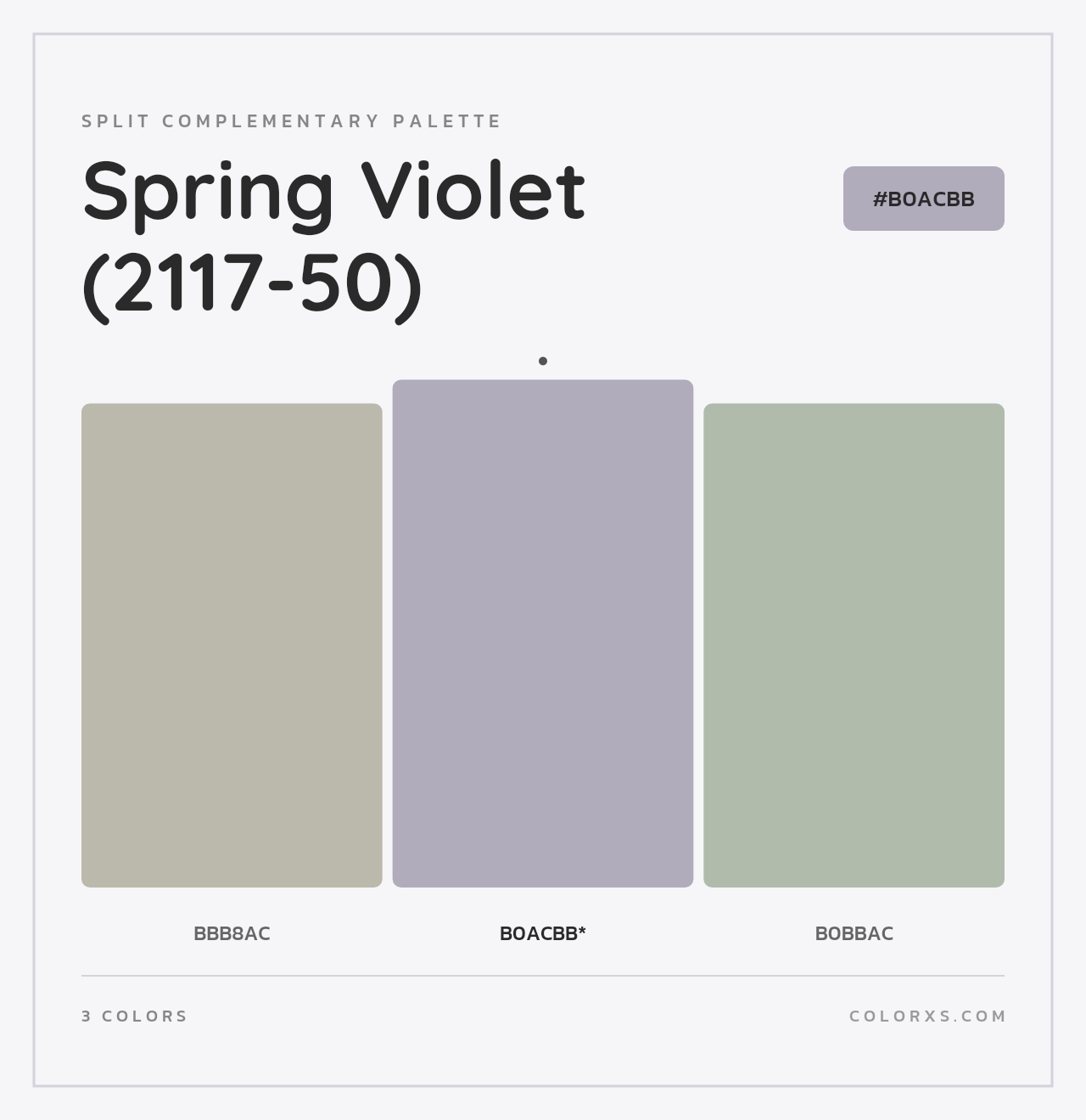 Spring Violet (2117-50) - Split-Complementary Color Palette