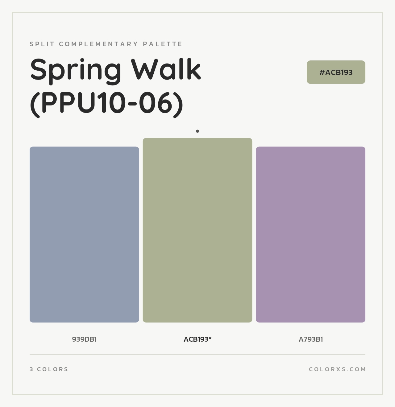 Spring Walk (PPU10-06) - Split-Complementary Color Palette