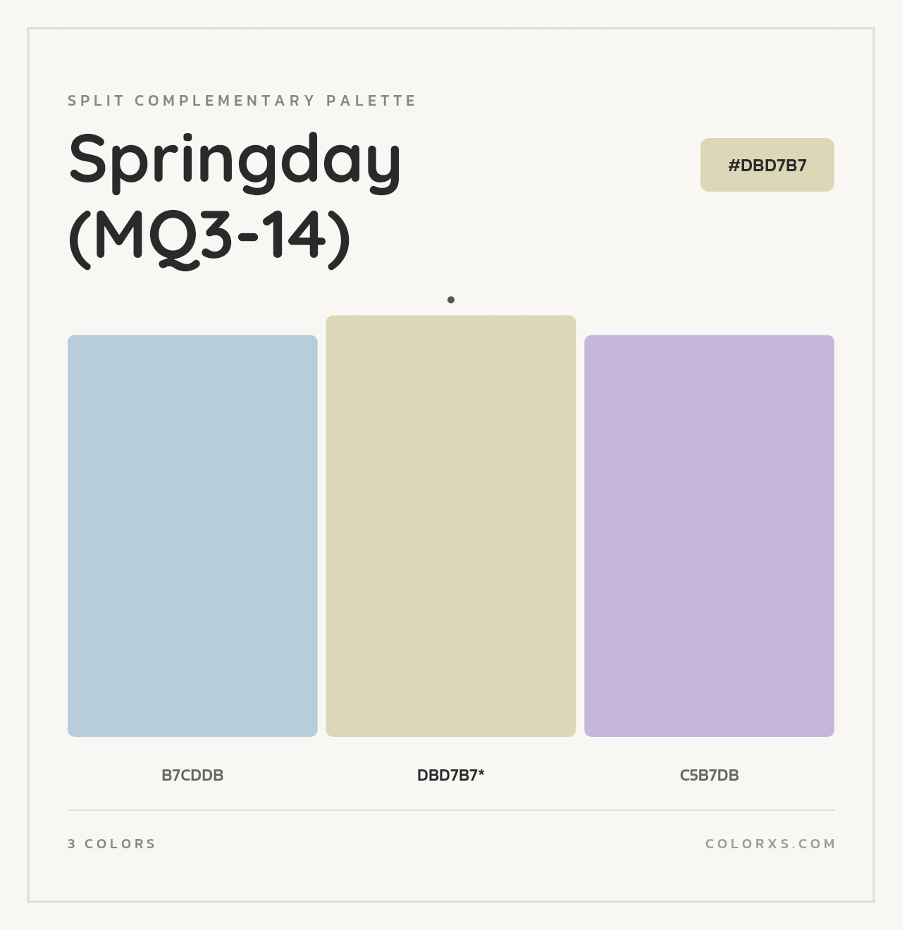 Springday (MQ3-14) - Split-Complementary Color Palette