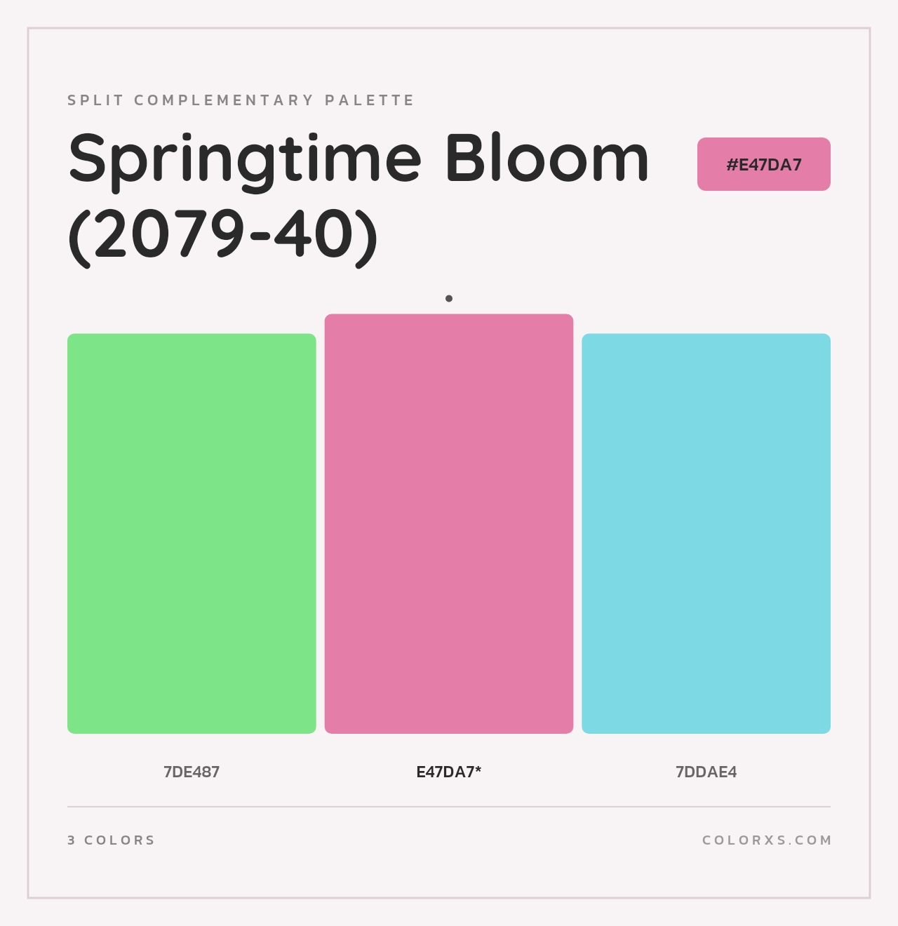 Springtime Bloom (2079-40) - Split-Complementary Color Palette