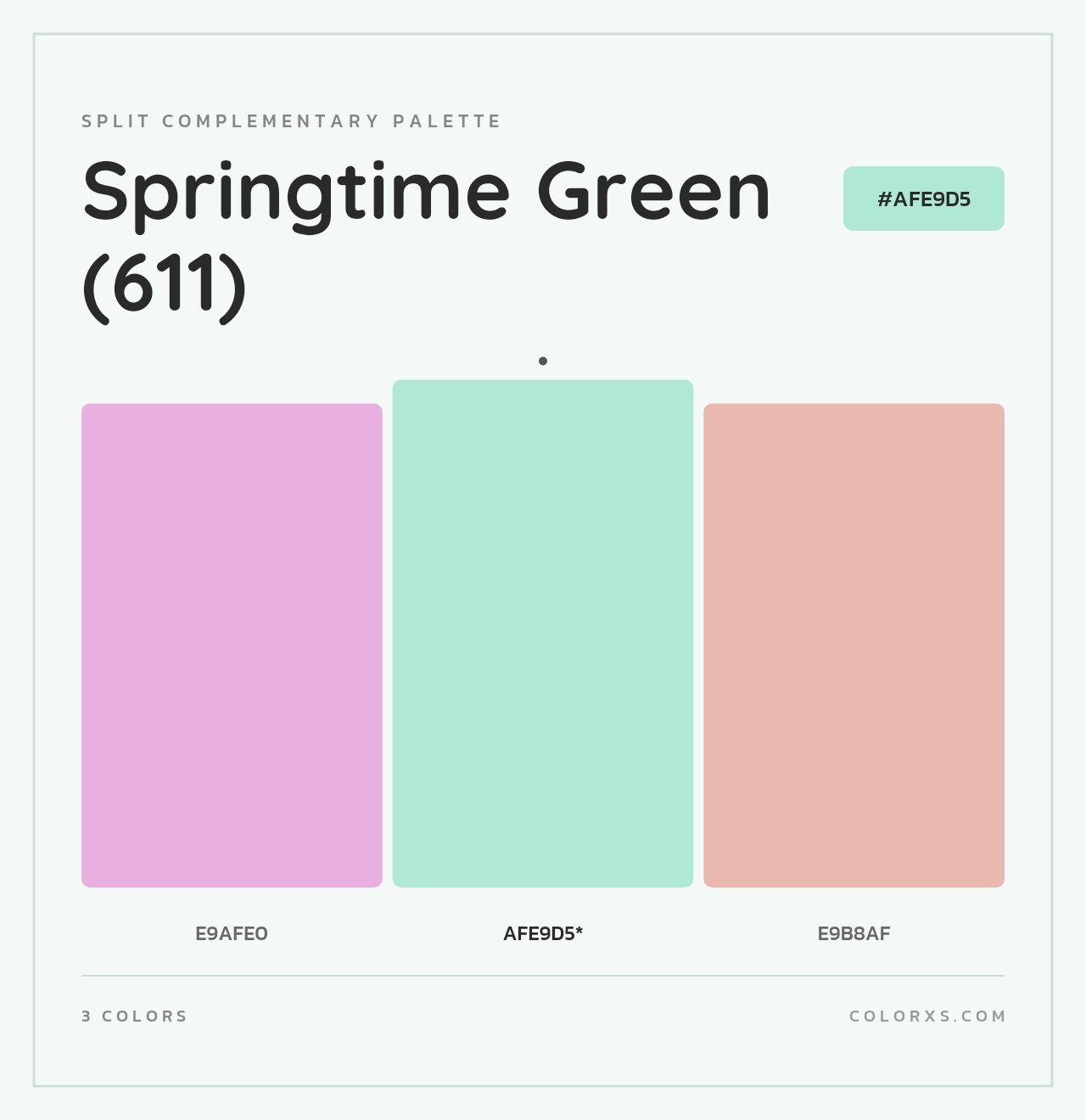 Springtime Green (611) - Split-Complementary Color Palette