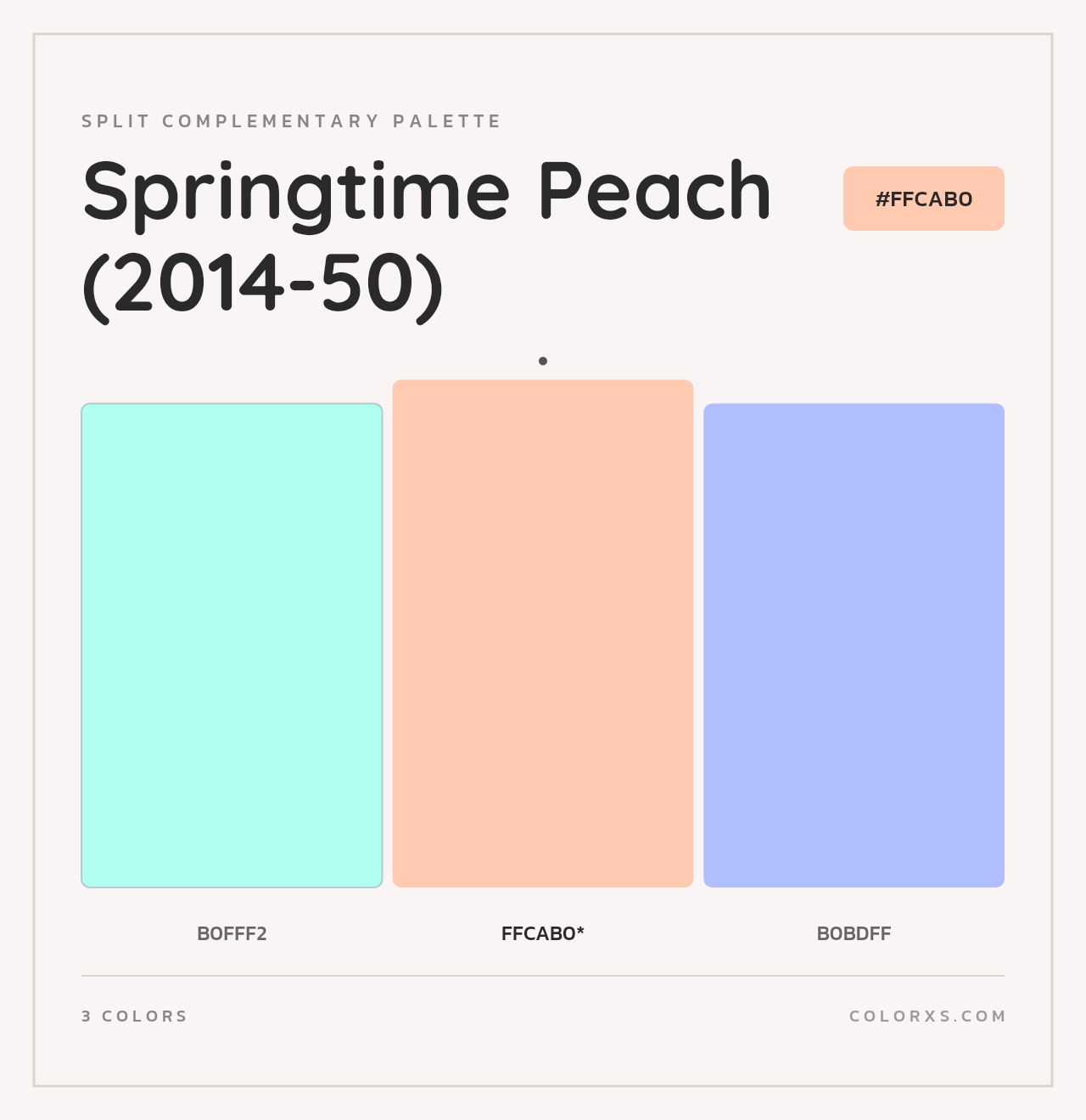 Springtime Peach (2014-50) - Split-Complementary Color Palette