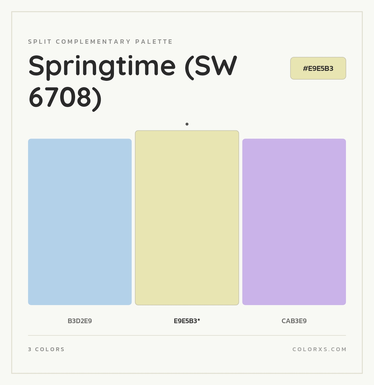 Springtime (SW 6708) - Split-Complementary Color Palette