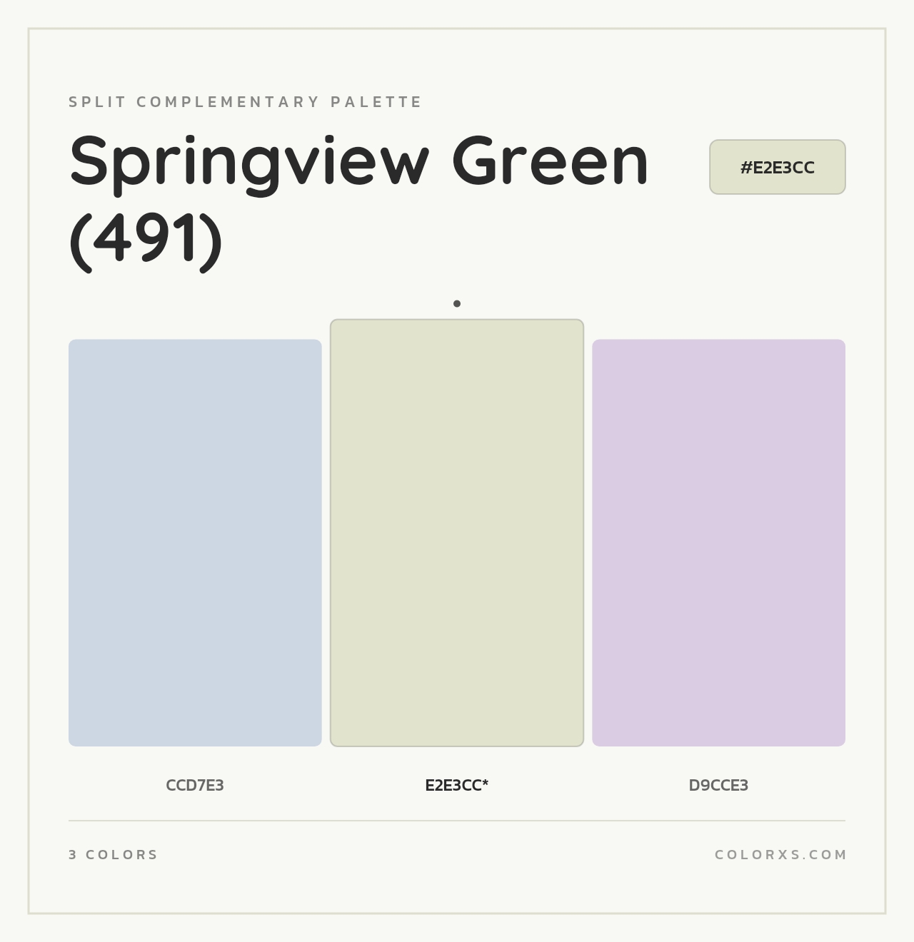 Springview Green (491) - Split-Complementary Color Palette