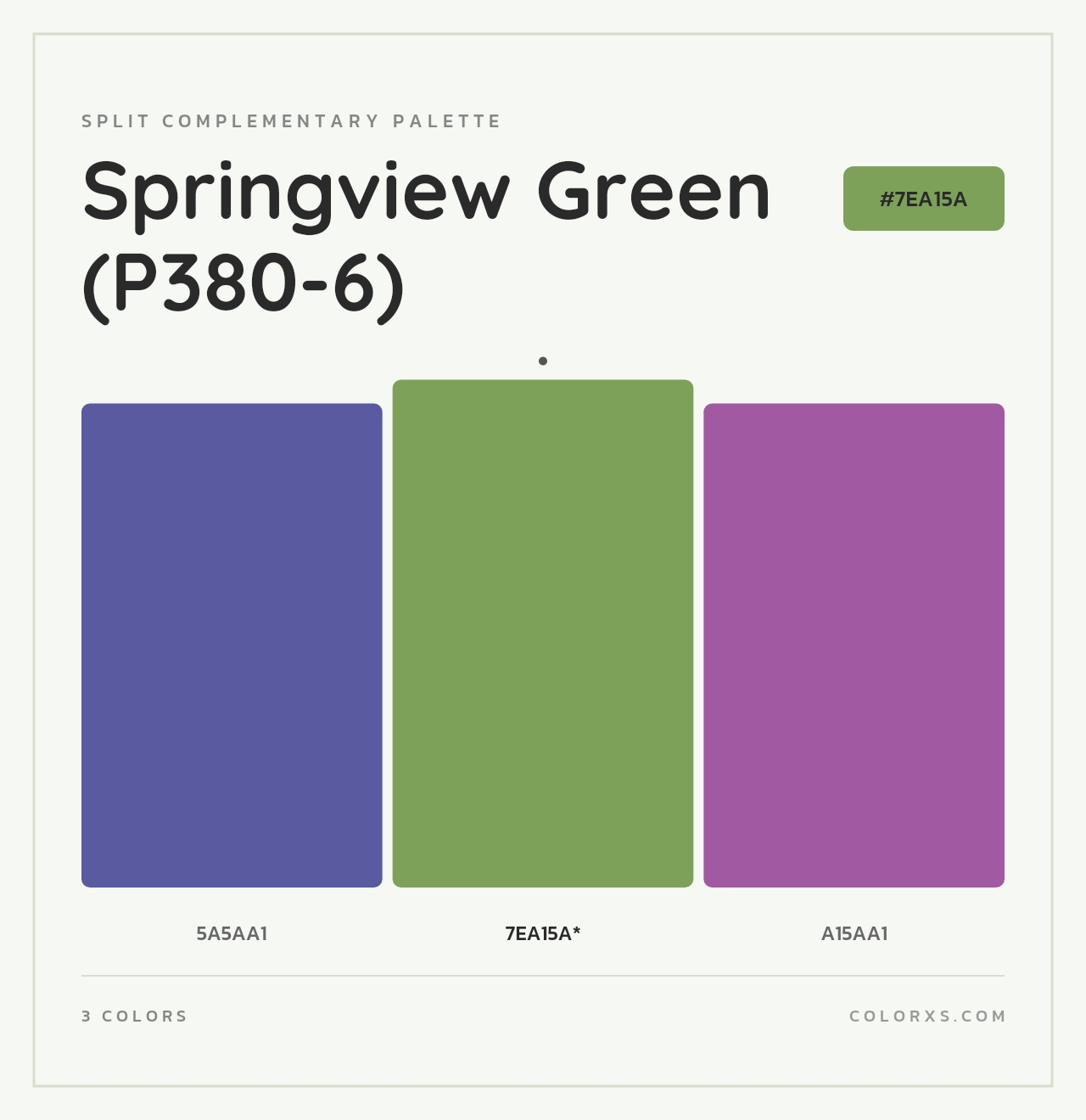 Springview Green (P380-6) - Split-Complementary Color Palette