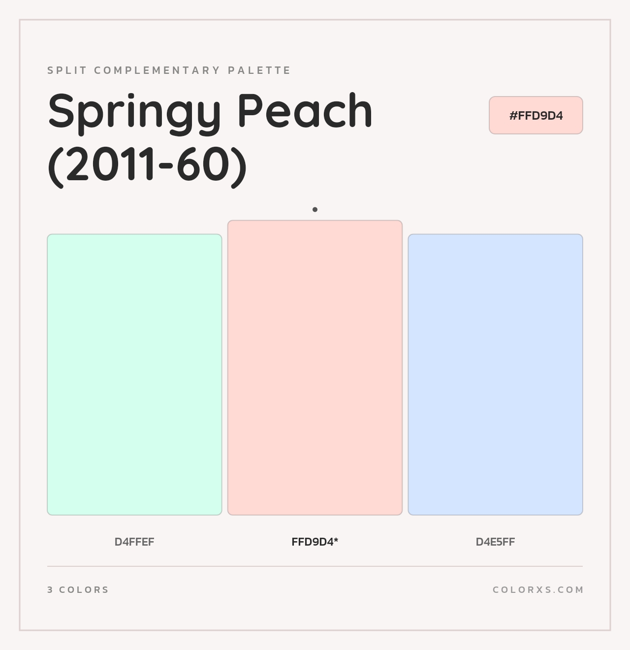 Springy Peach (2011-60) - Split-Complementary Color Palette