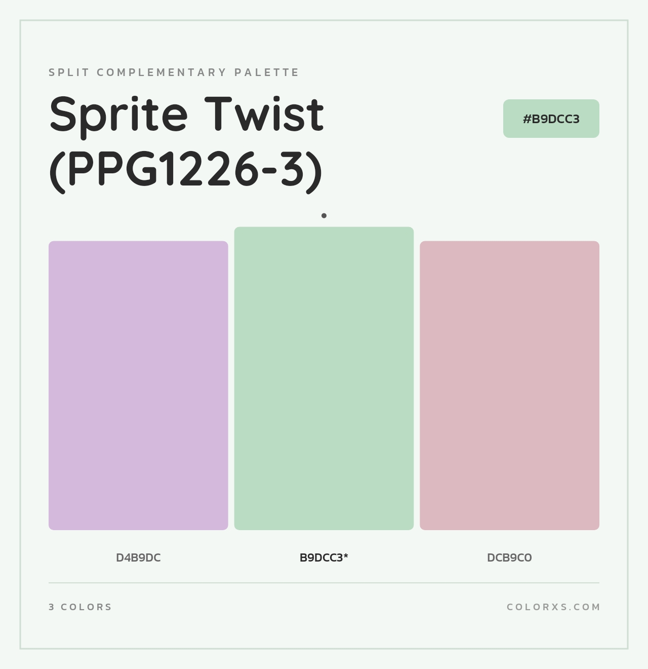 Sprite Twist (PPG1226-3) - Split-Complementary Color Palette