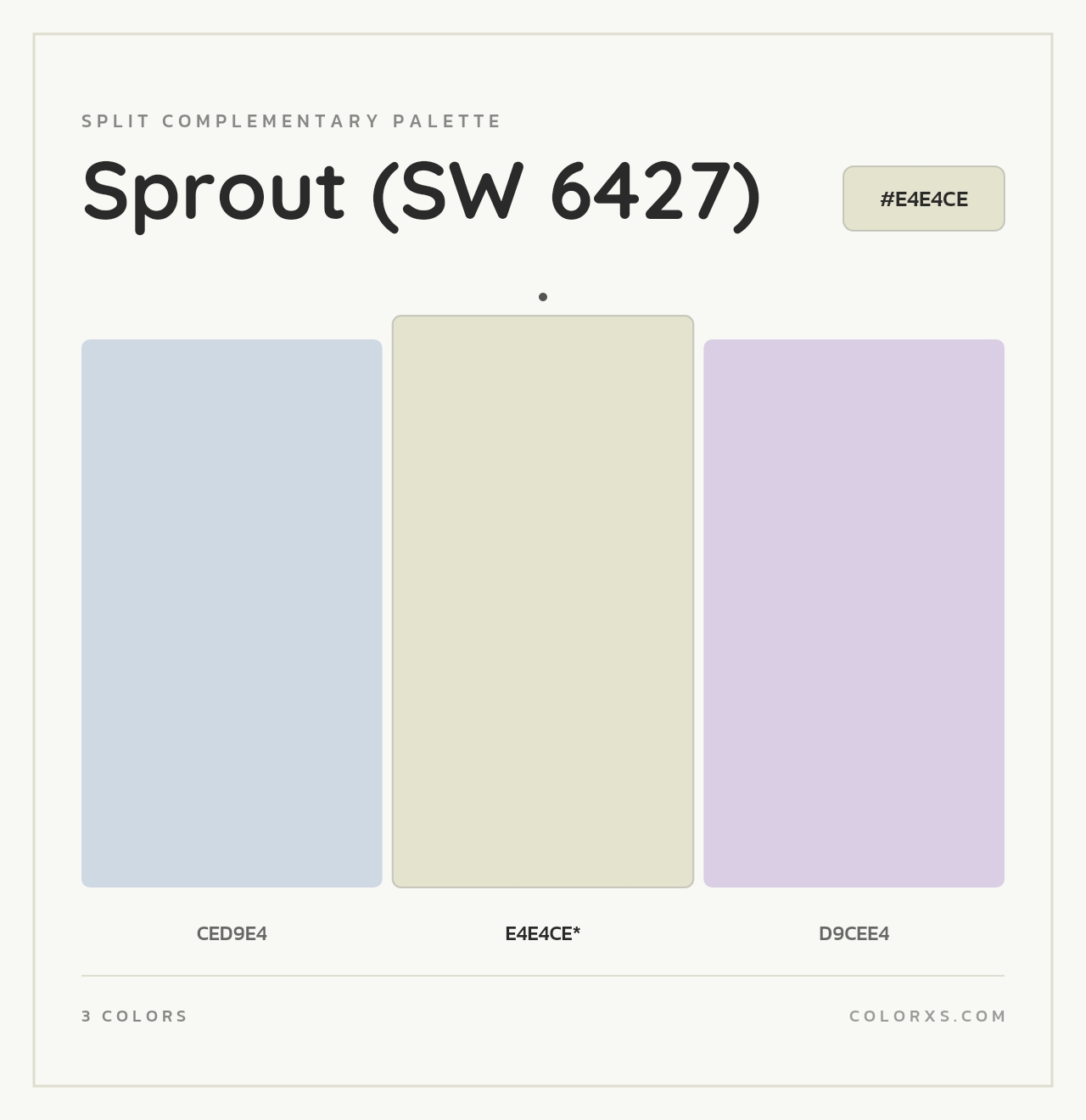 Sprout (SW 6427) - Split-Complementary Color Palette