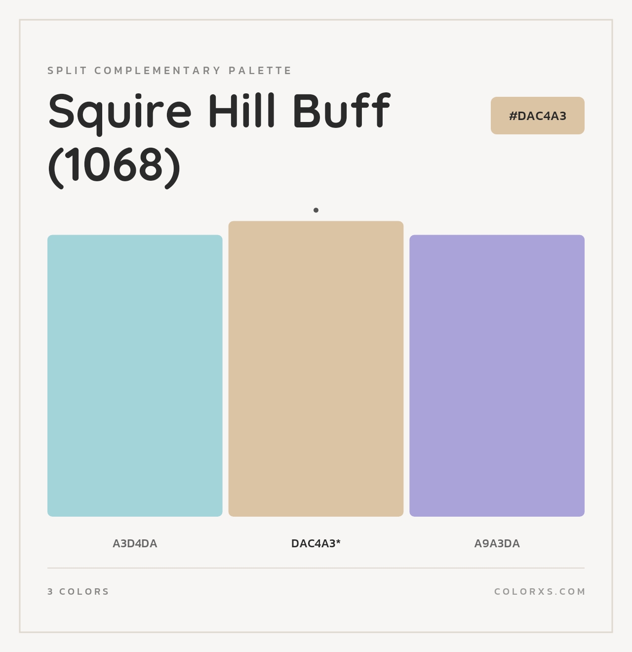Squire Hill Buff (1068) - Split-Complementary Color Palette