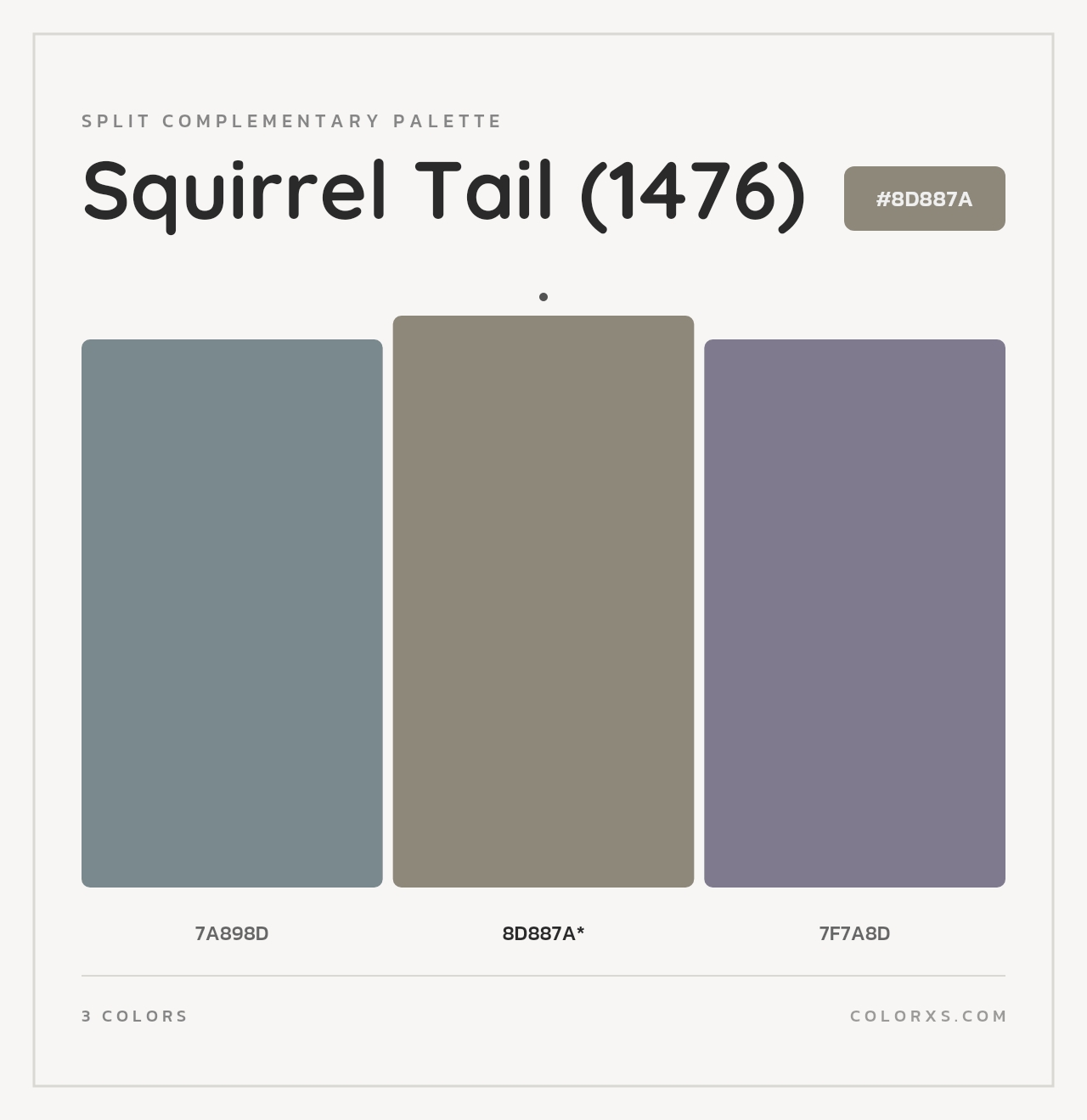 Squirrel Tail (1476) - Split-Complementary Color Palette