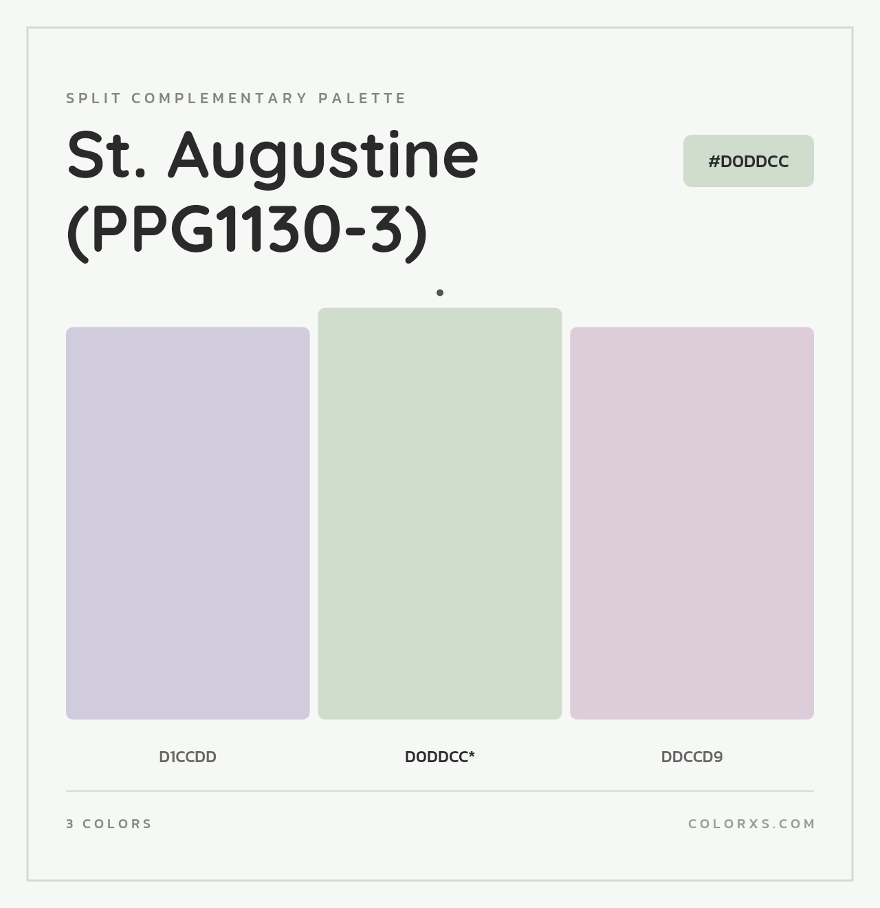 St. Augustine (PPG1130-3) - Split-Complementary Color Palette