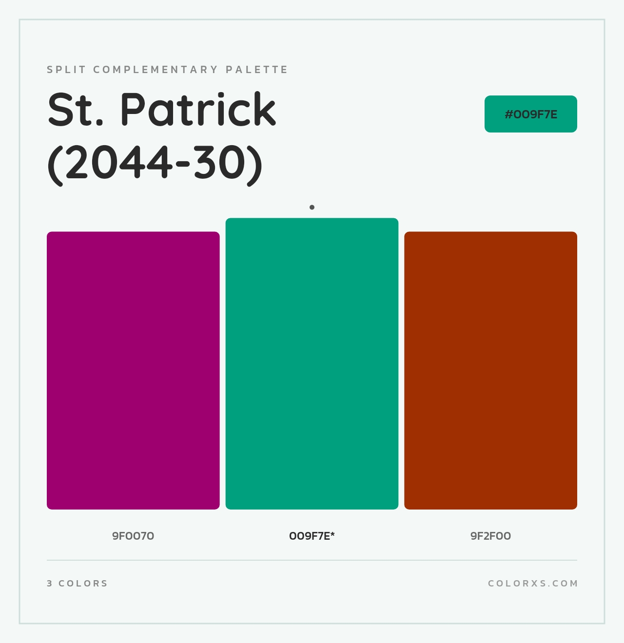 St. Patrick (2044-30) - Split-Complementary Color Palette