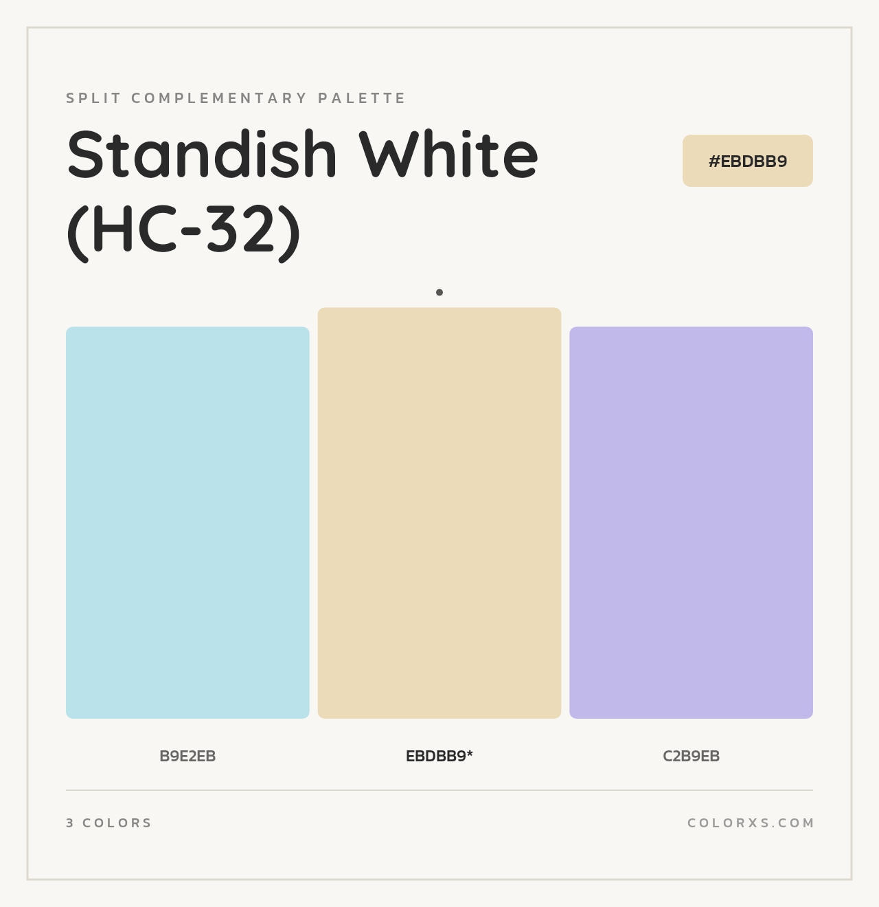 Standish White (HC-32) - Split-Complementary Color Palette