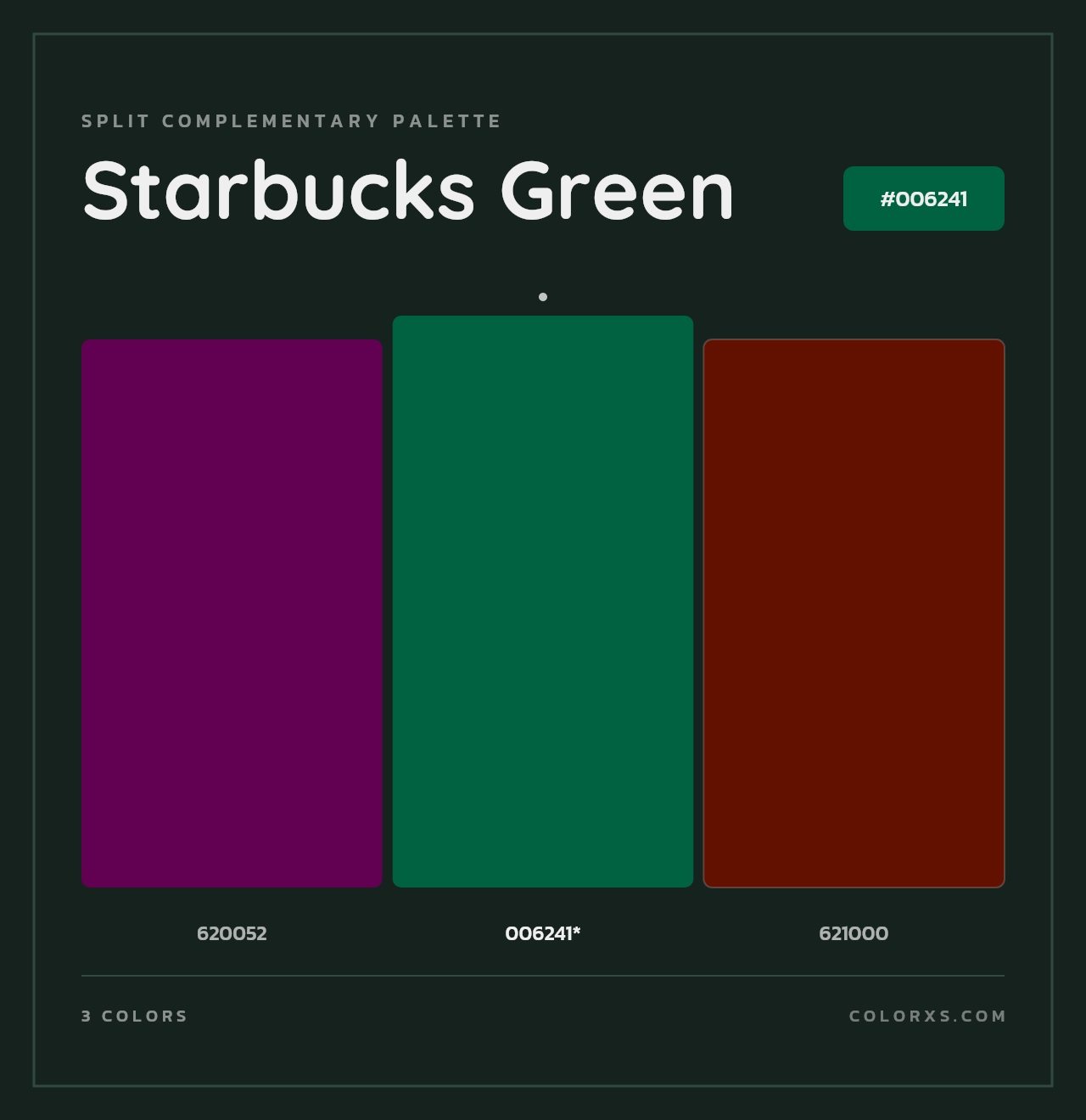 Starbucks Green - Split-Complementary Color Palette