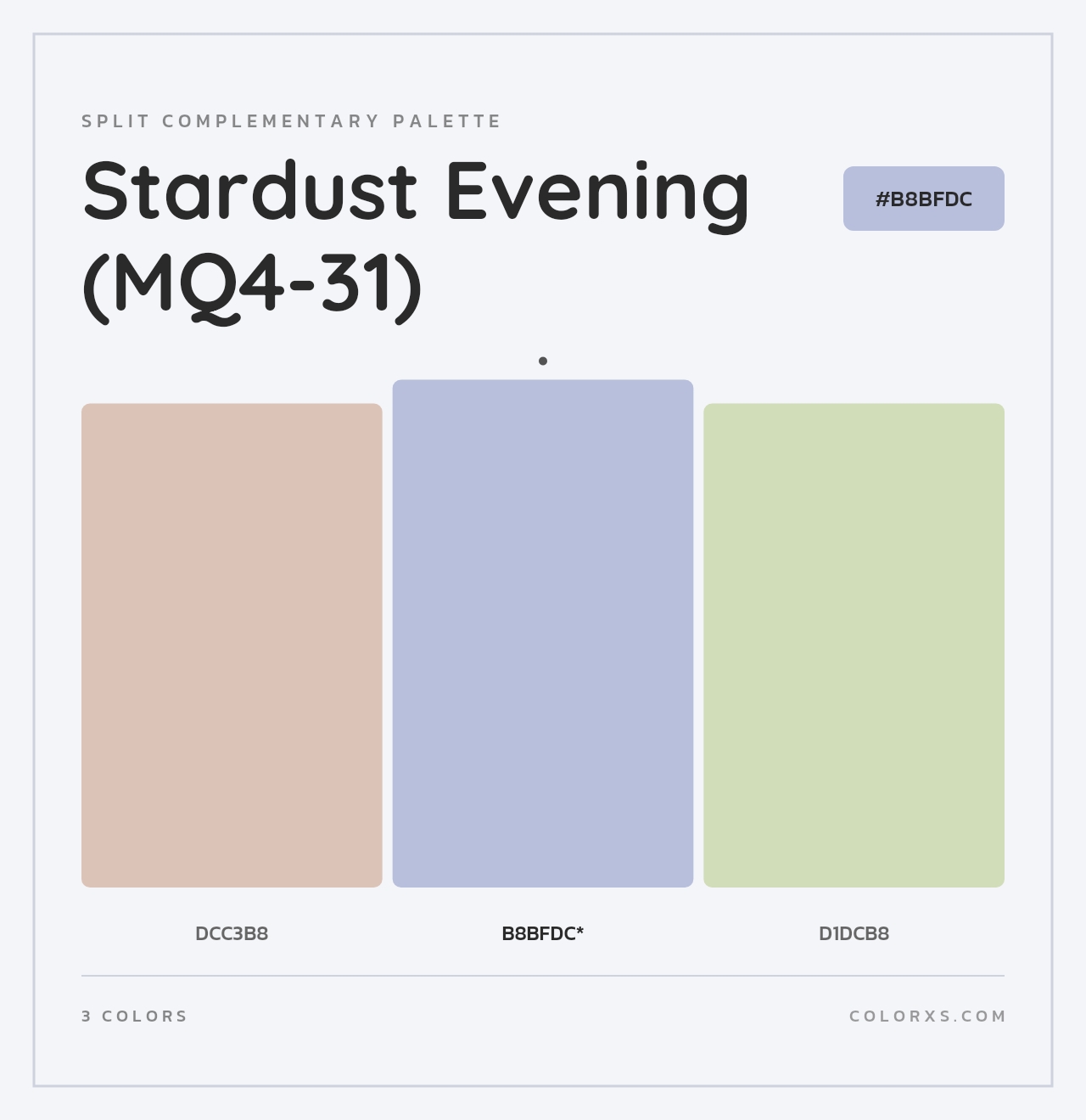 Stardust Evening (MQ4-31) - Split-Complementary Color Palette