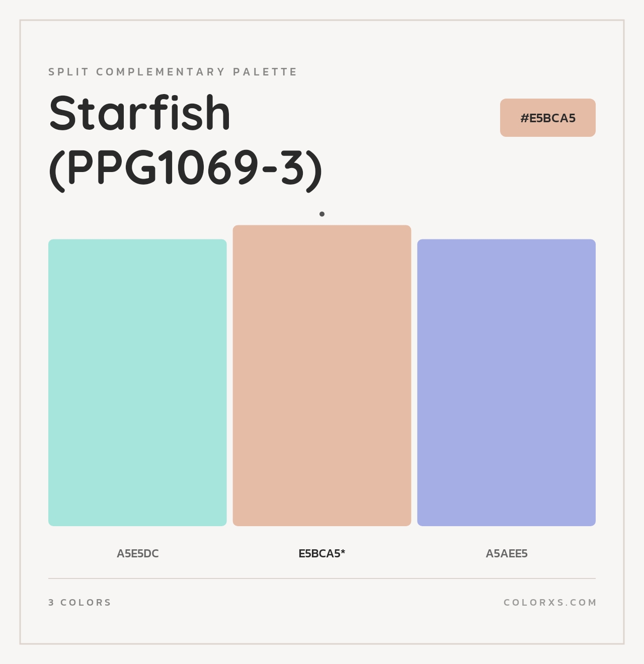 Starfish (PPG1069-3) - Split-Complementary Color Palette