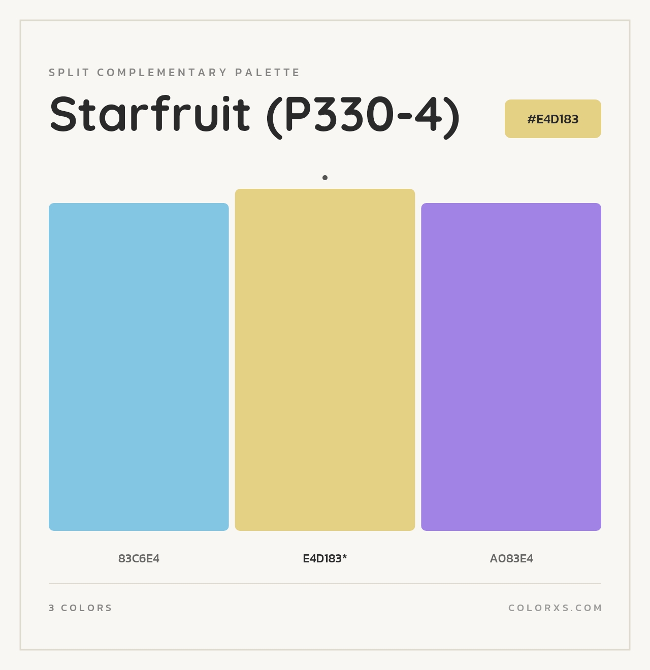 Starfruit (P330-4) - Split-Complementary Color Palette