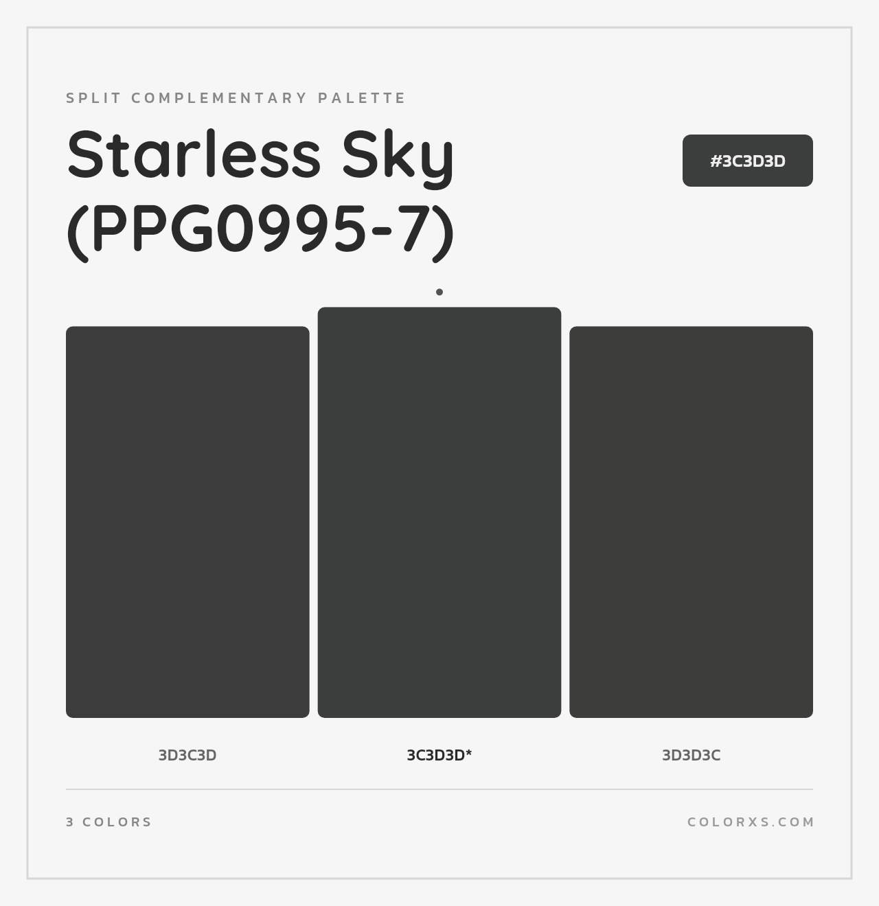 Starless Sky (PPG0995-7) - Split-Complementary Color Palette