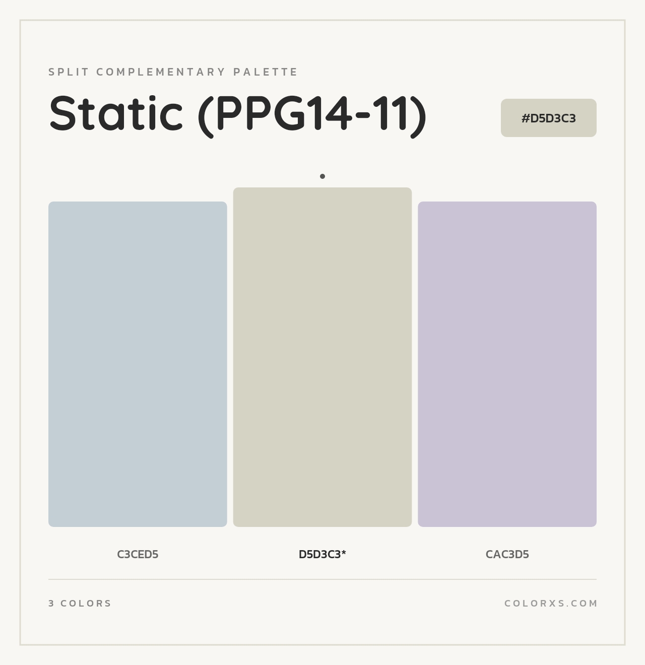 Static (PPG14-11) - Split-Complementary Color Palette