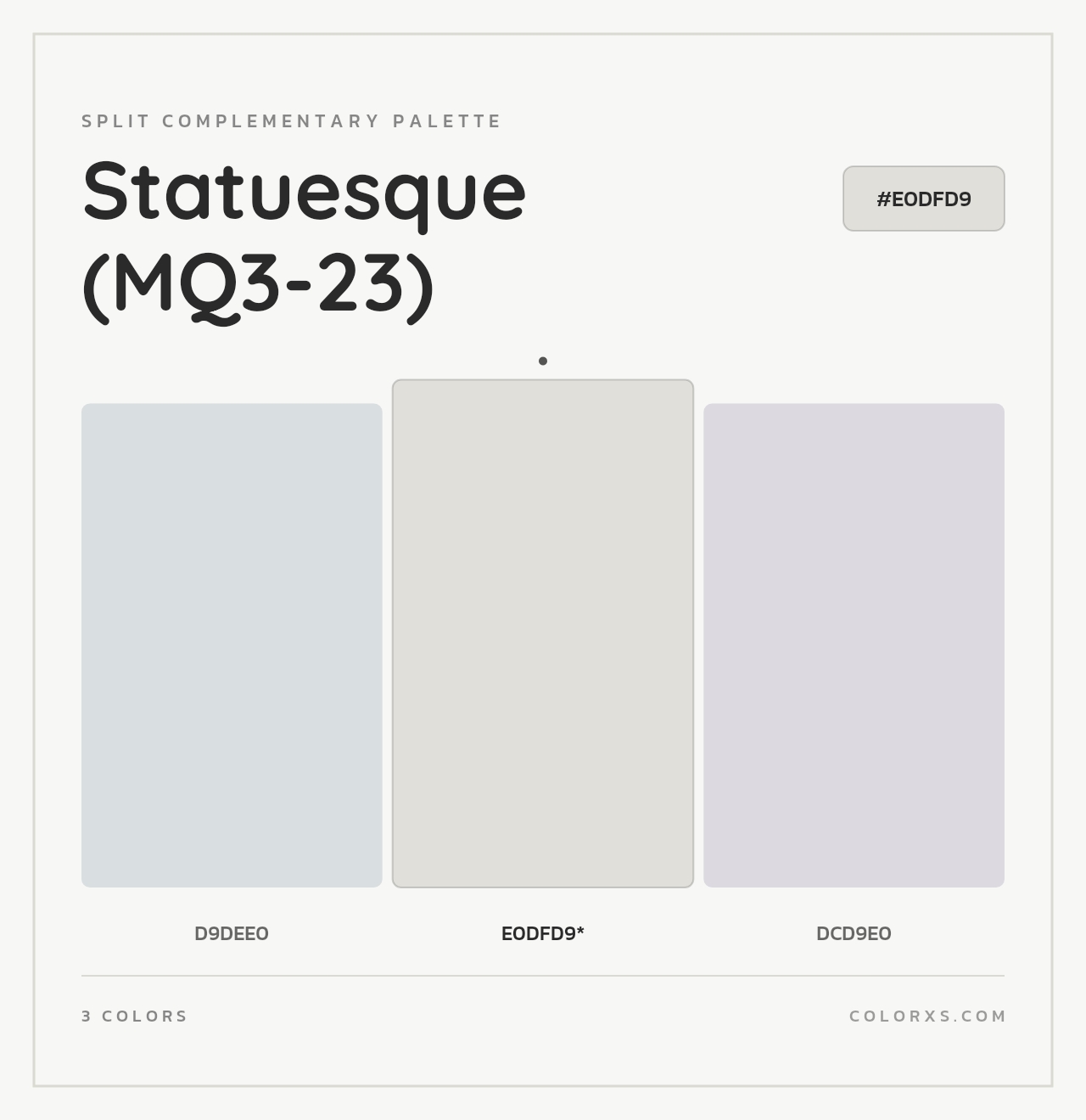 Statuesque (MQ3-23) - Split-Complementary Color Palette