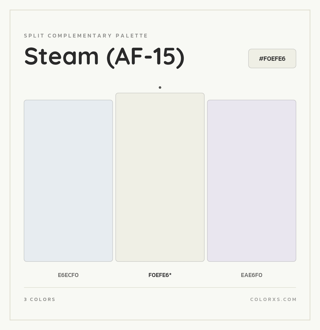 Steam (AF-15) - Split-Complementary Color Palette