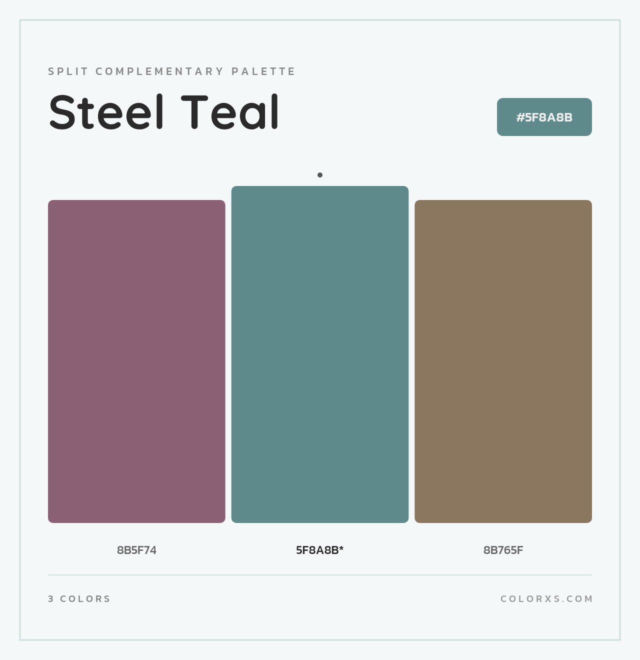 Steel Teal - Split-Complementary Color Palette