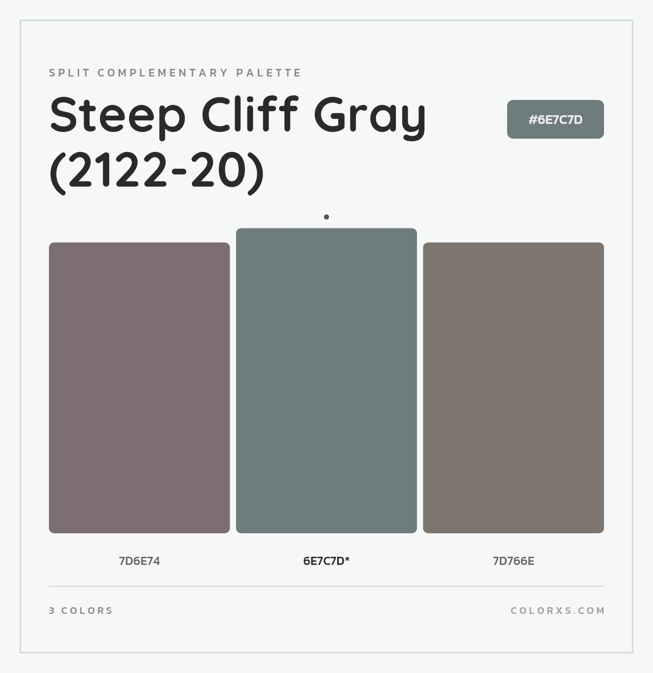 Steep Cliff Gray (2122-20) - Split-Complementary Color Palette