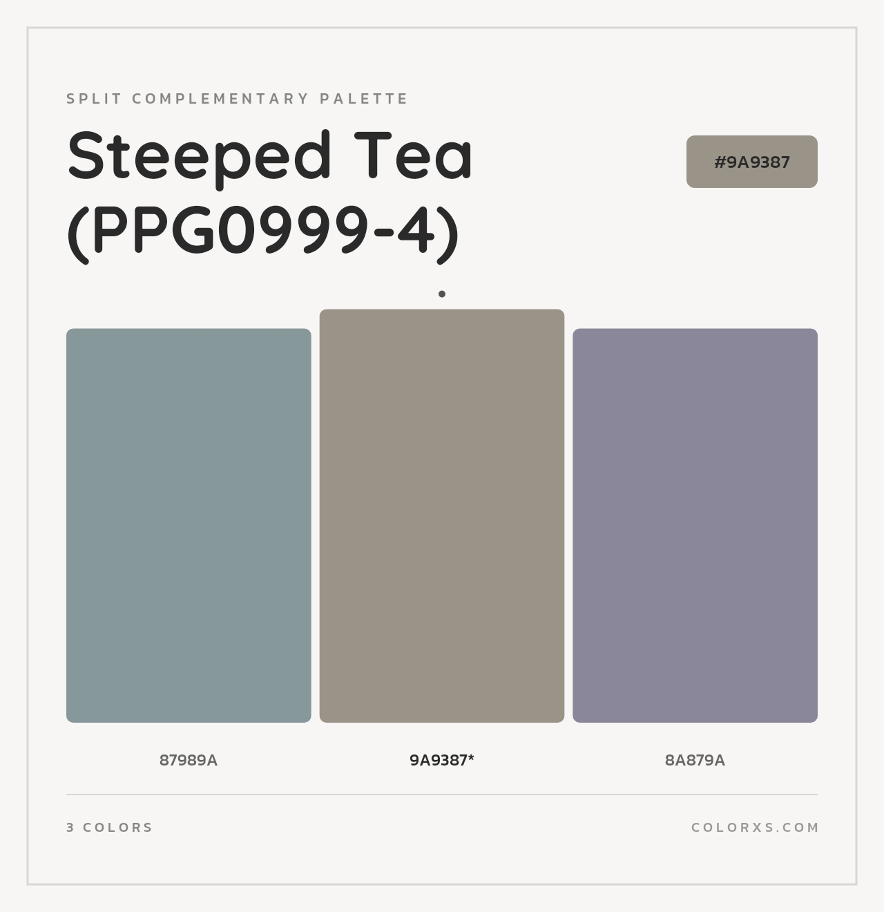 Steeped Tea (PPG0999-4) - Split-Complementary Color Palette