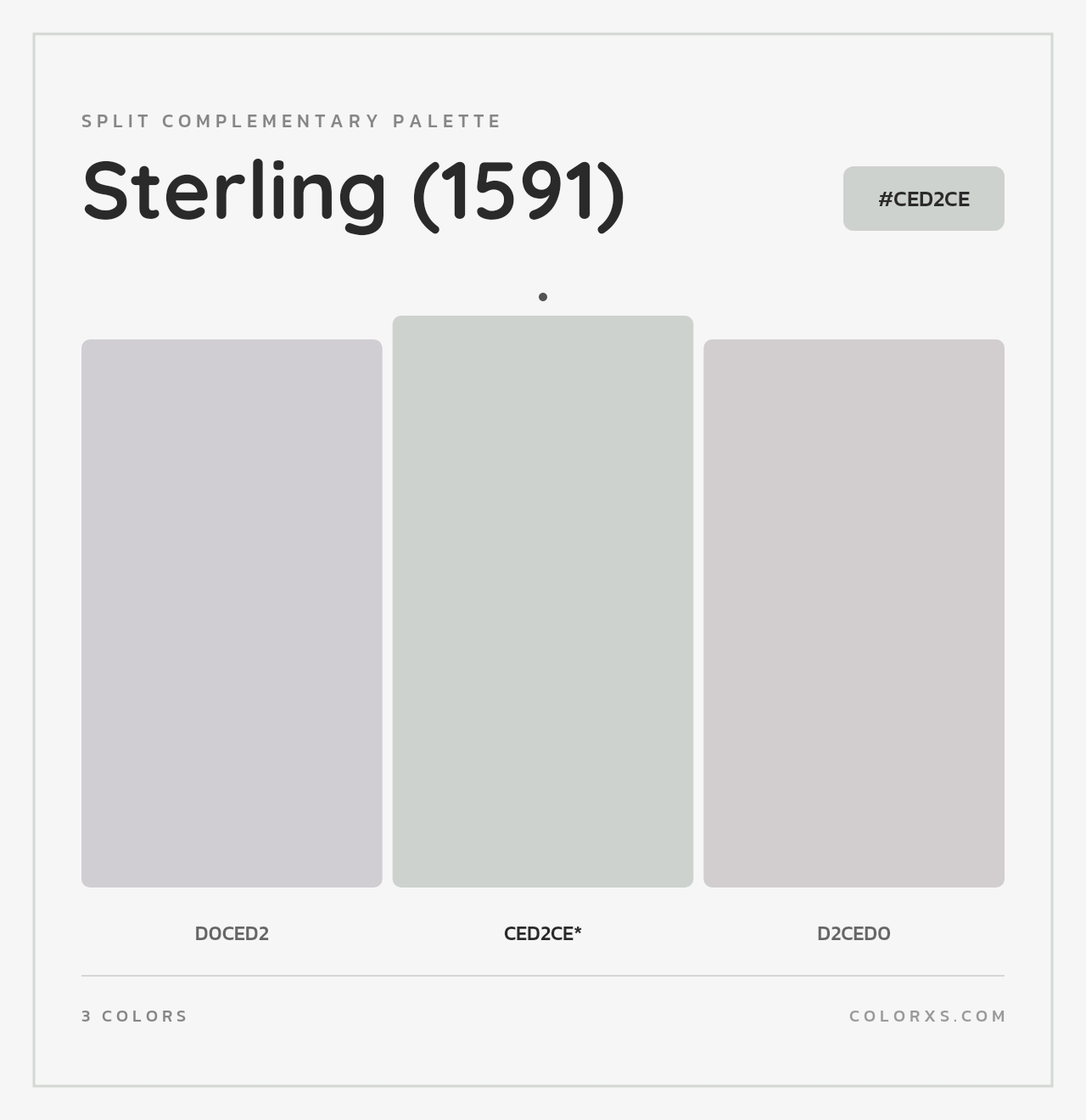 Sterling (1591) - Split-Complementary Color Palette